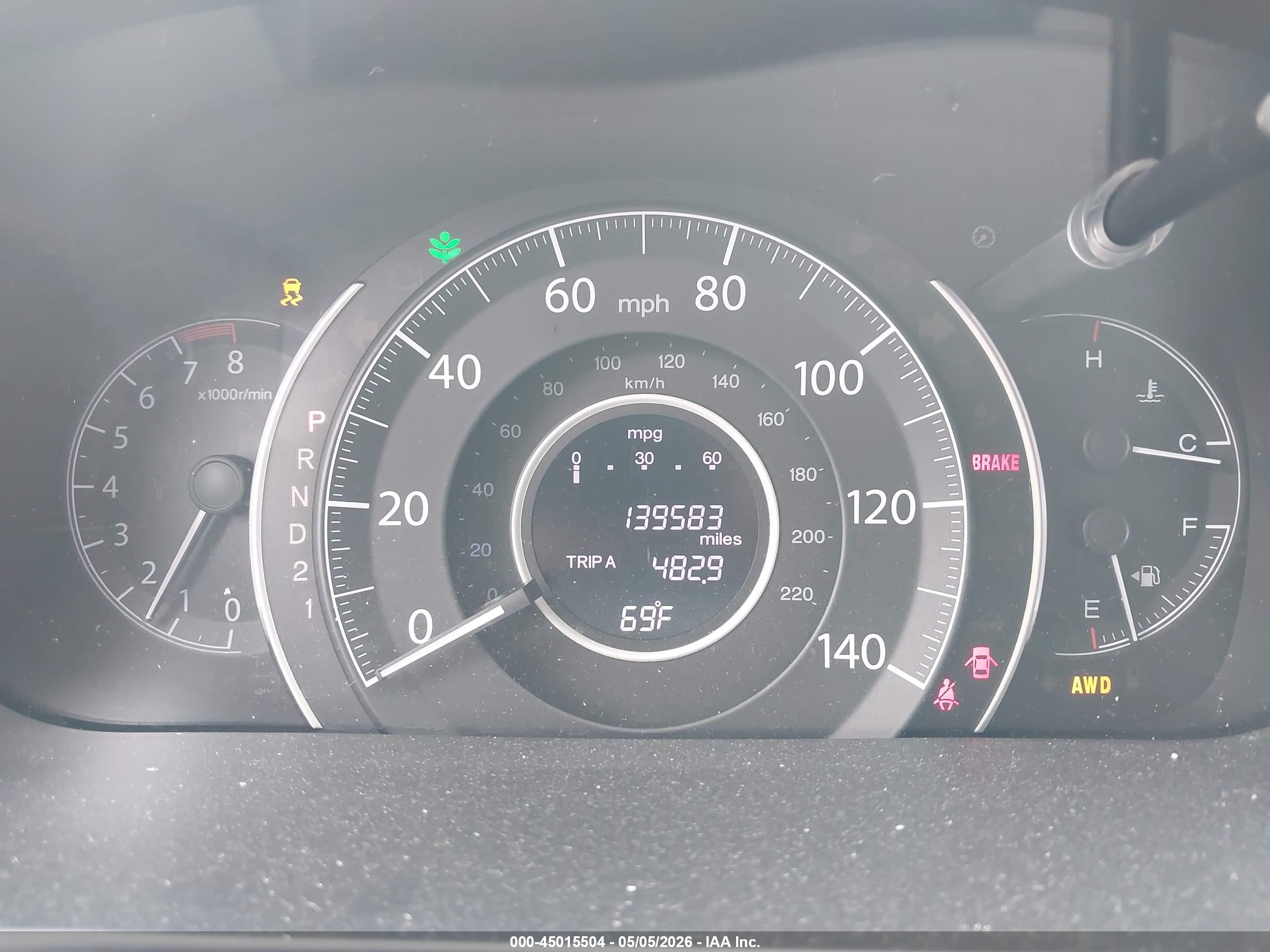 2012 Honda Cr-v Ex Серый vin: JHLRM4H58CC020537