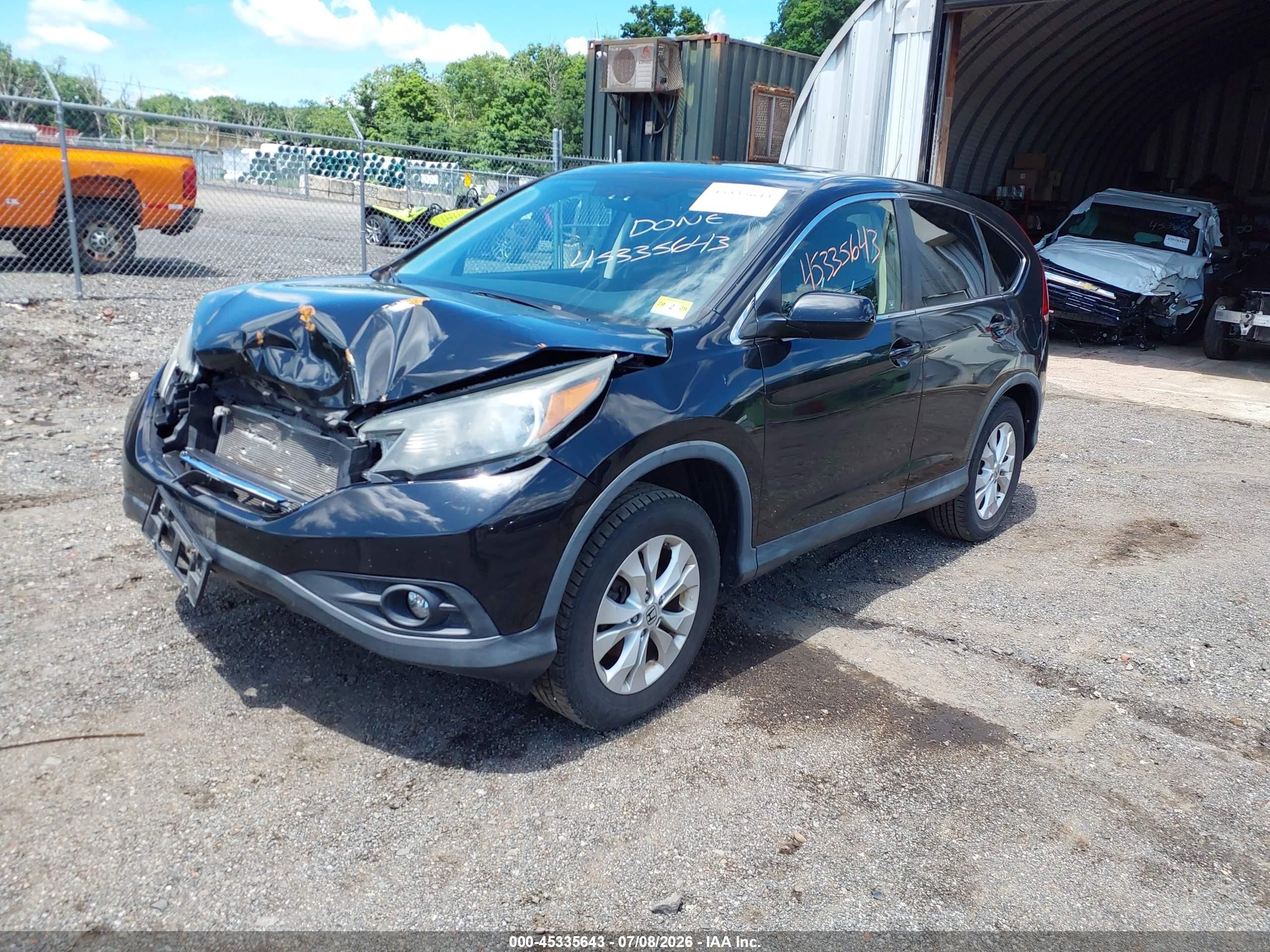 2012 Honda Cr-v Ex Black vin: JHLRM4H58CC027763
