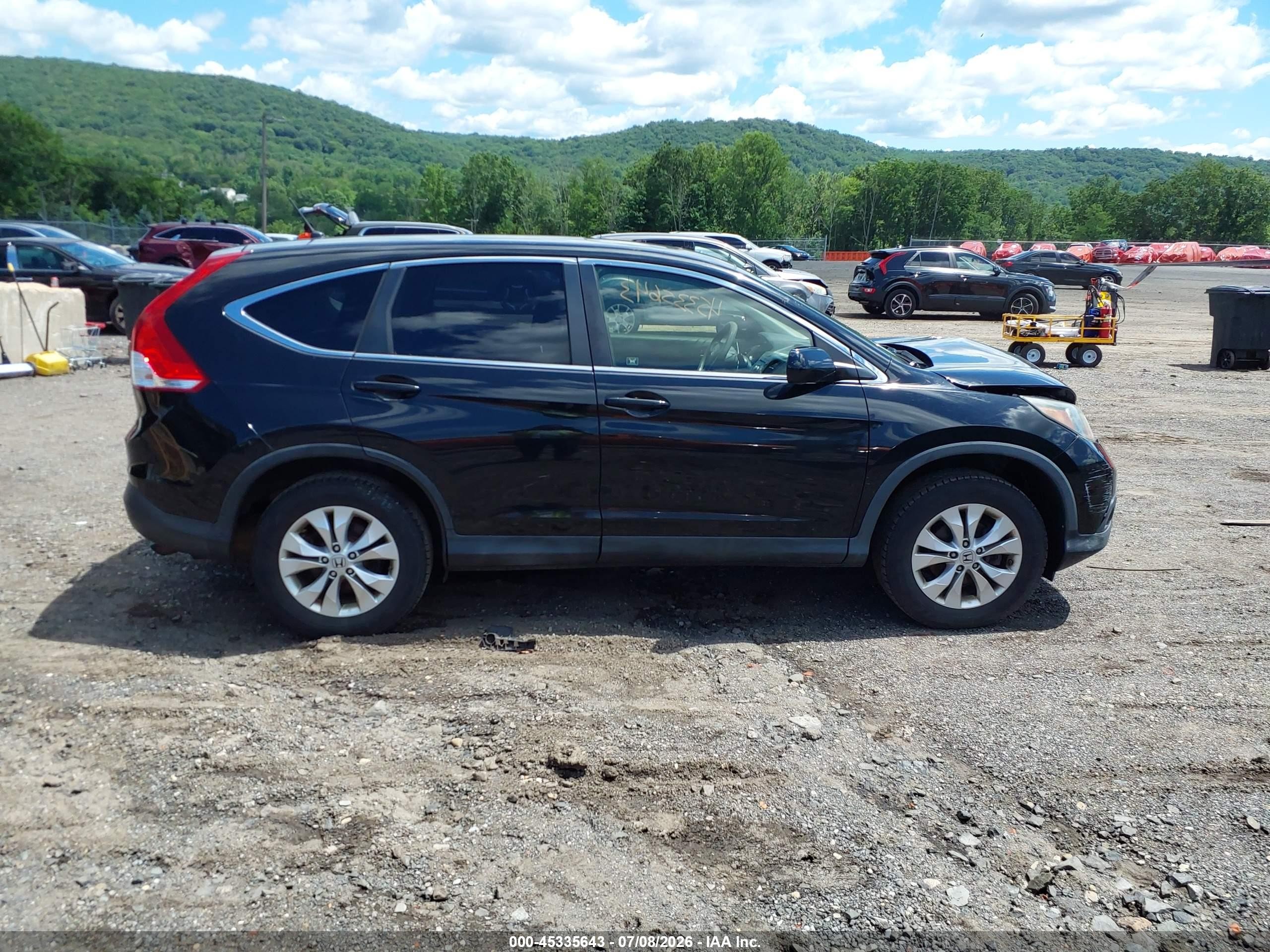 2012 Honda Cr-v Ex Black vin: JHLRM4H58CC027763