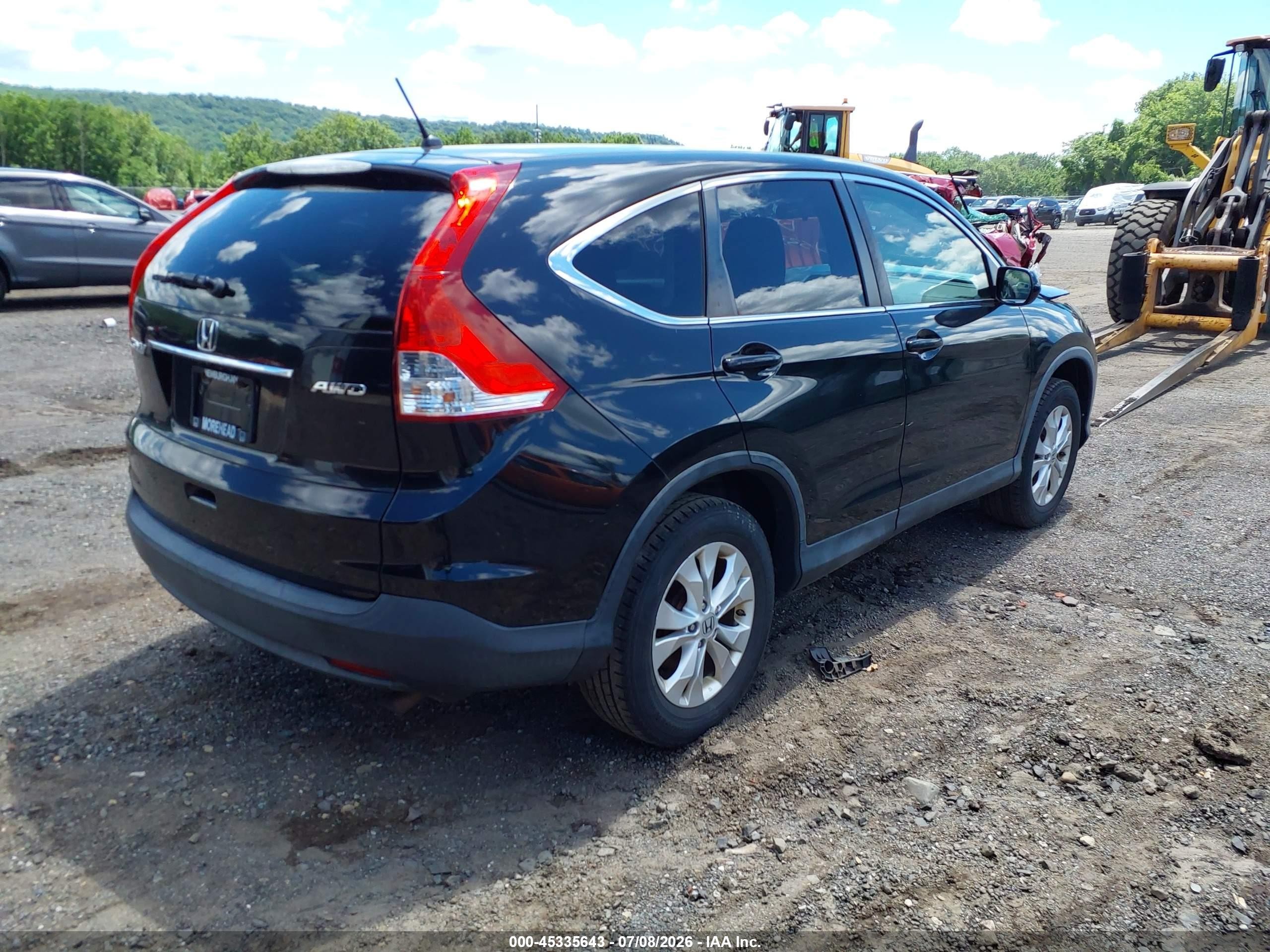 2012 Honda Cr-v Ex Black vin: JHLRM4H58CC027763