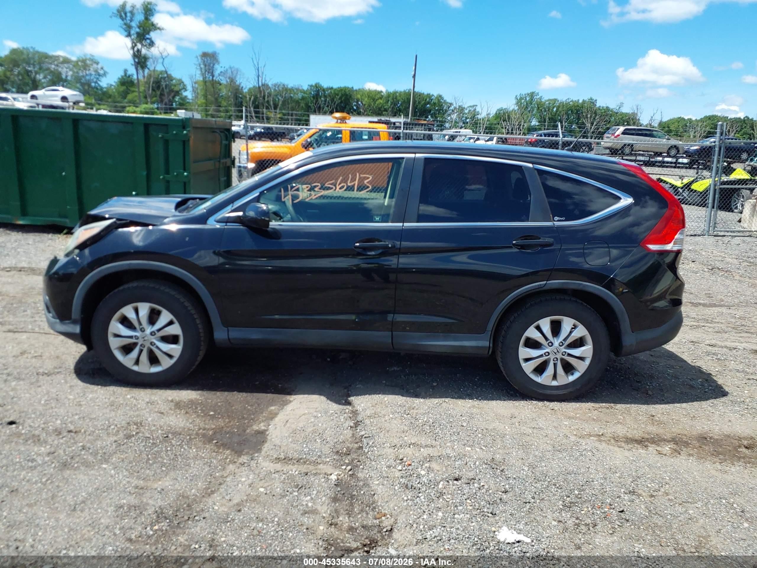 2012 Honda Cr-v Ex Black vin: JHLRM4H58CC027763