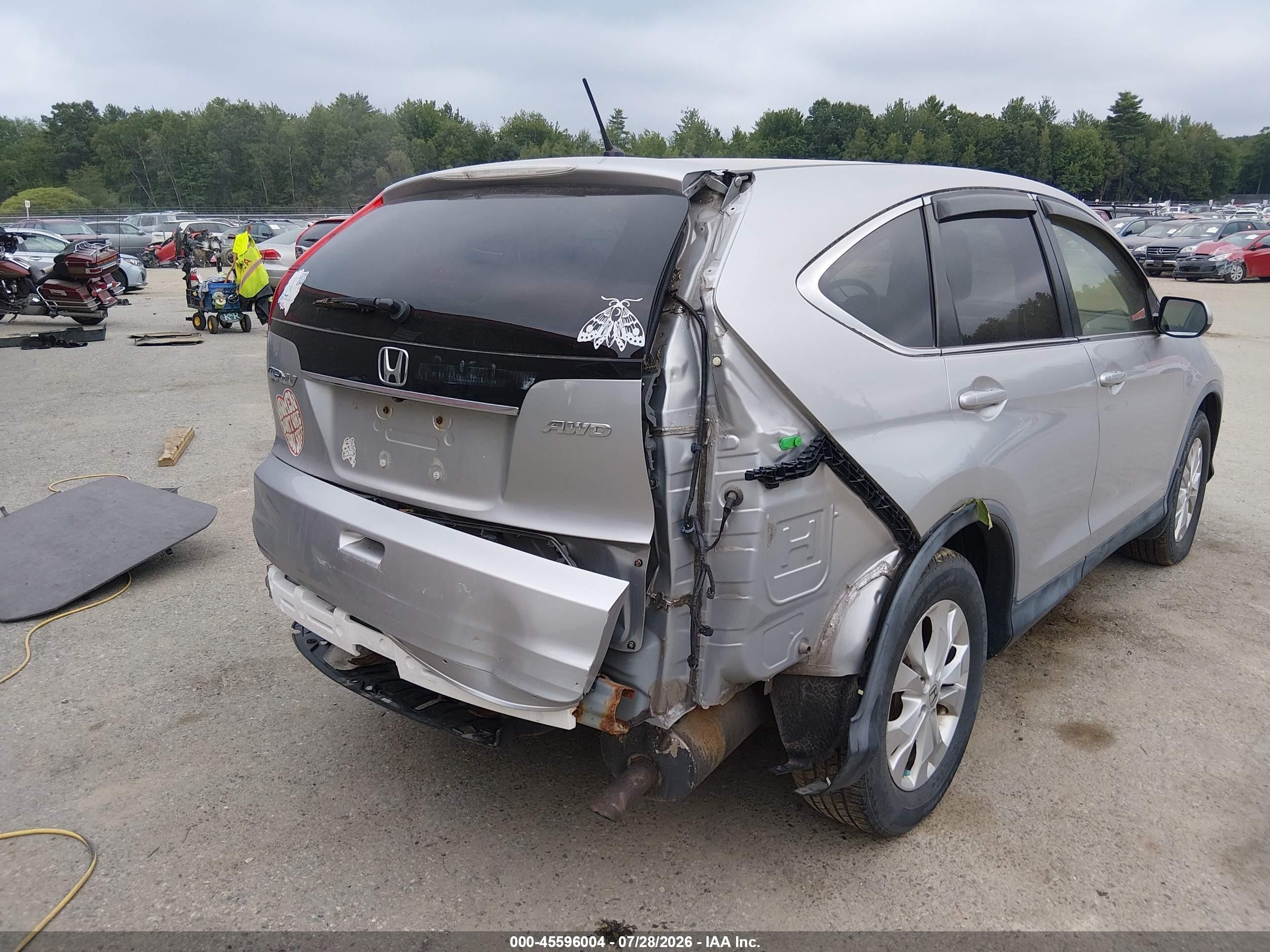 2012 Honda Cr-v Ex Silver vin: JHLRM4H5XCC012035