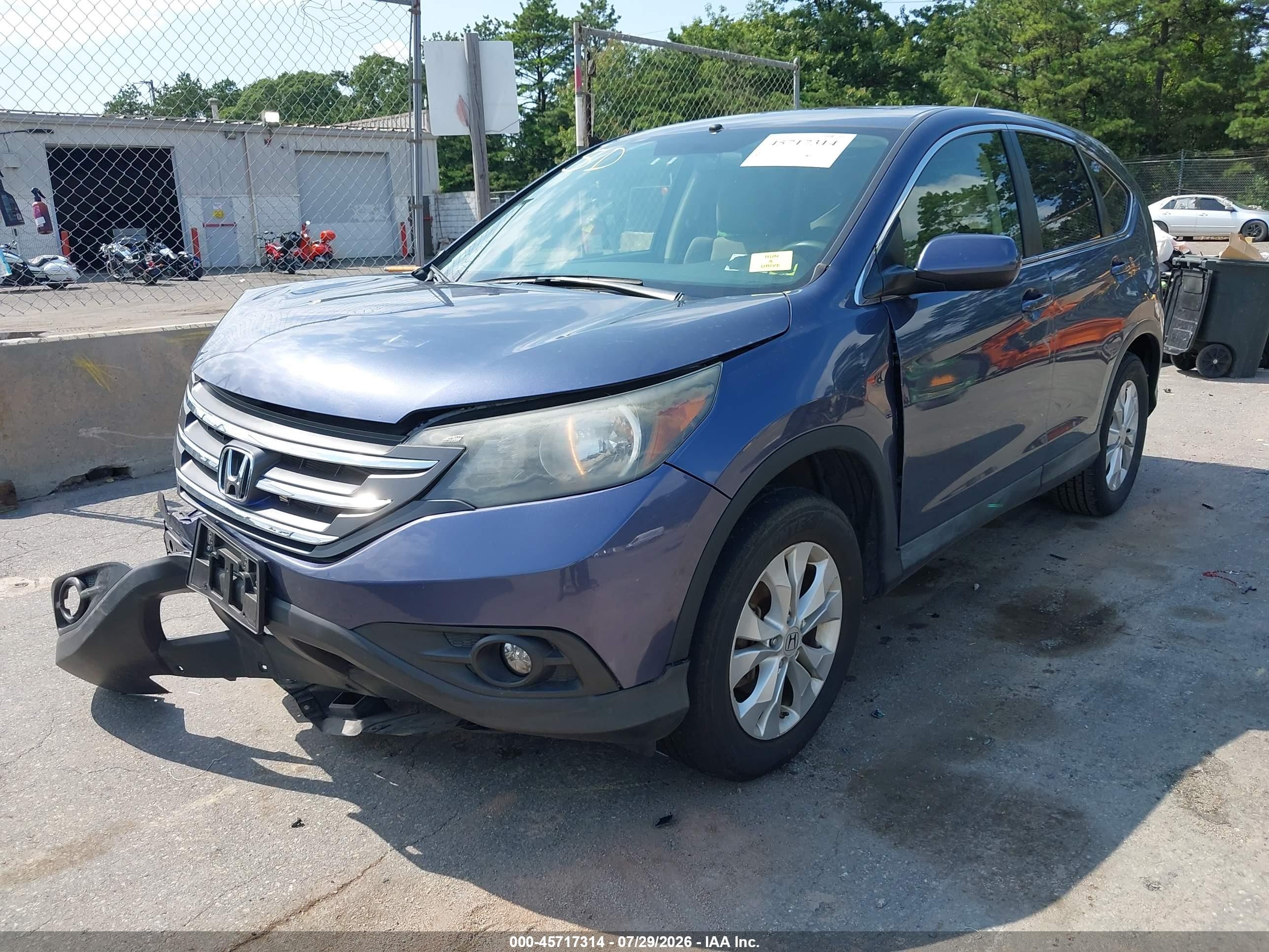 2012 Honda Cr-v Ex Dark Blue vin: JHLRM4H5XCC015405