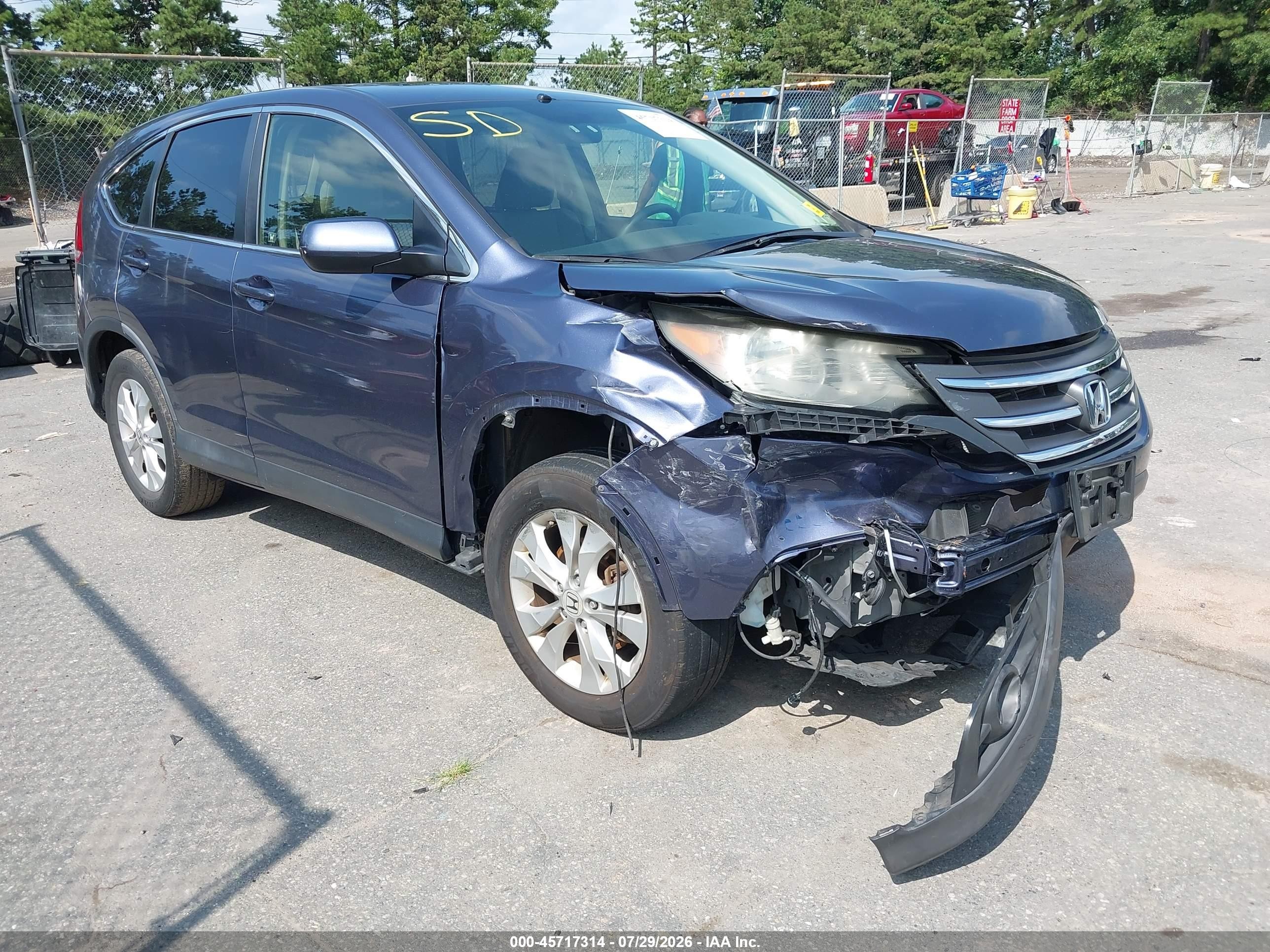 2012 Honda Cr-v Ex Dark Blue vin: JHLRM4H5XCC015405