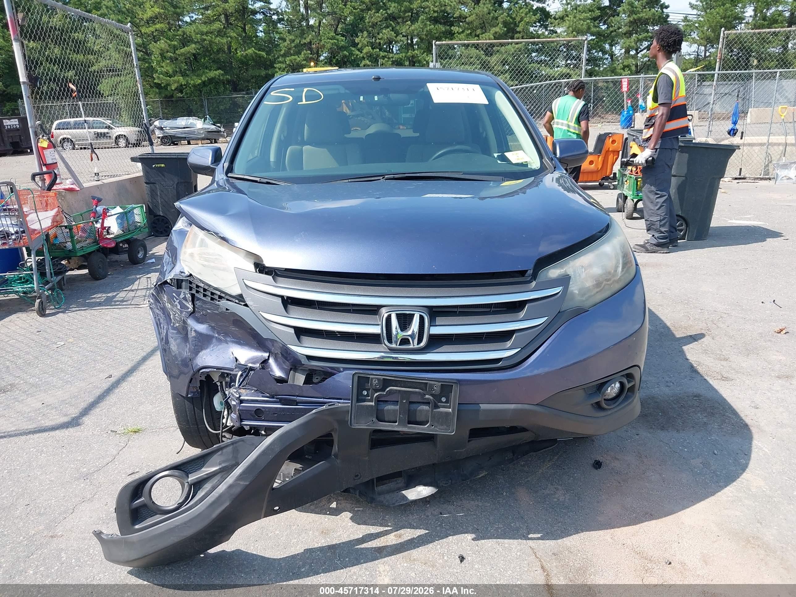 2012 Honda Cr-v Ex Dark Blue vin: JHLRM4H5XCC015405