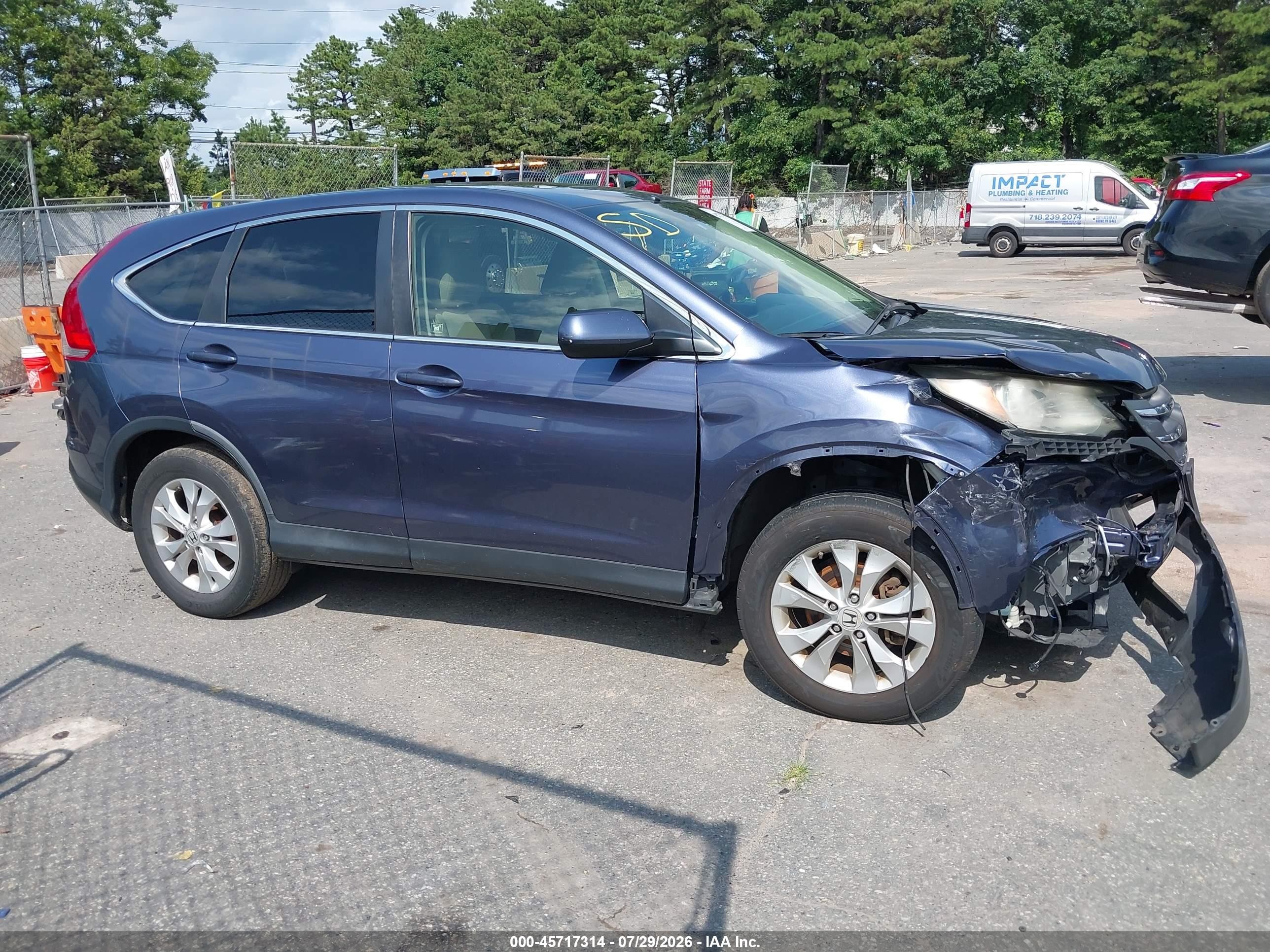 2012 Honda Cr-v Ex Dark Blue vin: JHLRM4H5XCC015405