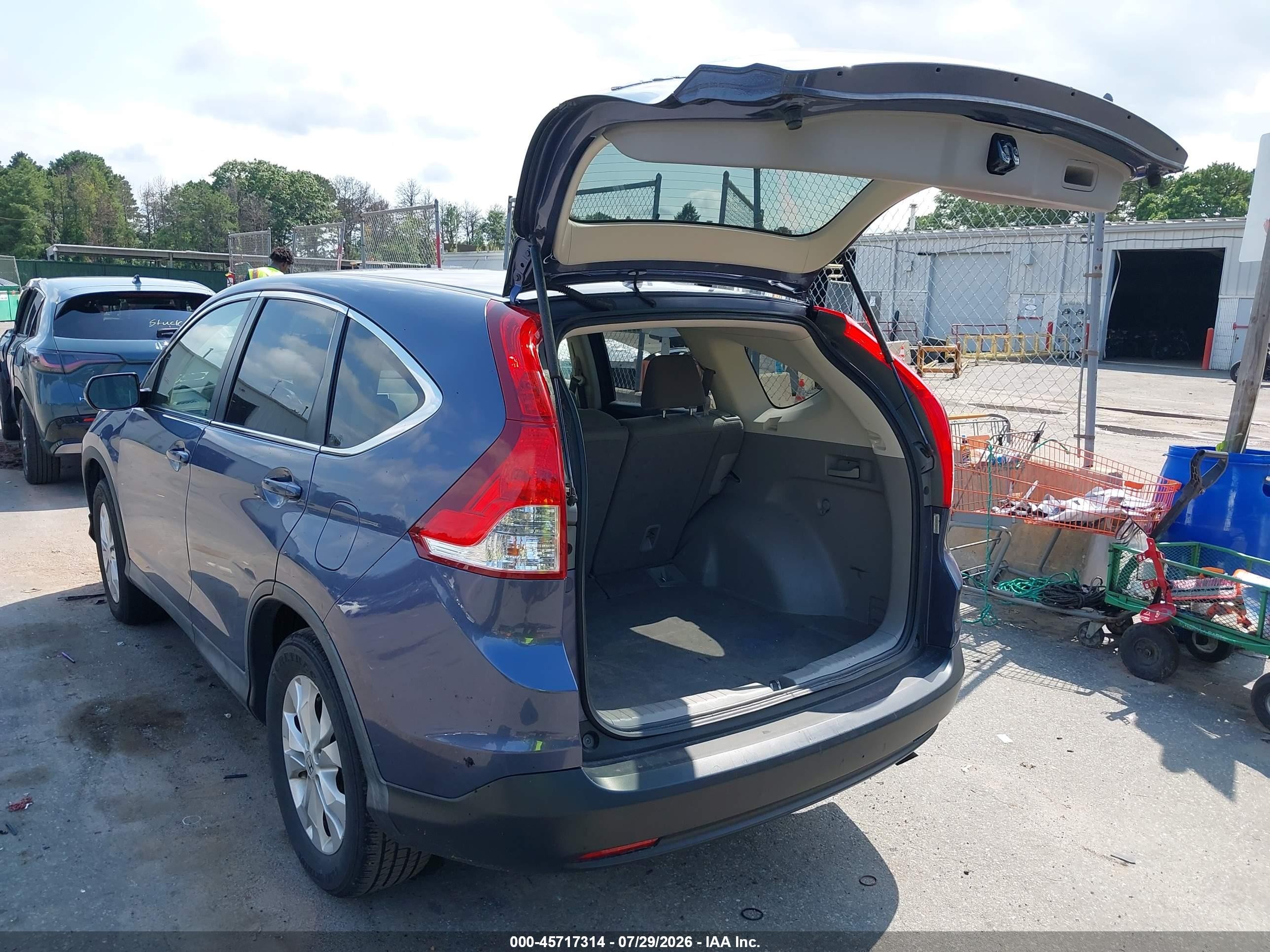 2012 Honda Cr-v Ex Dark Blue vin: JHLRM4H5XCC015405