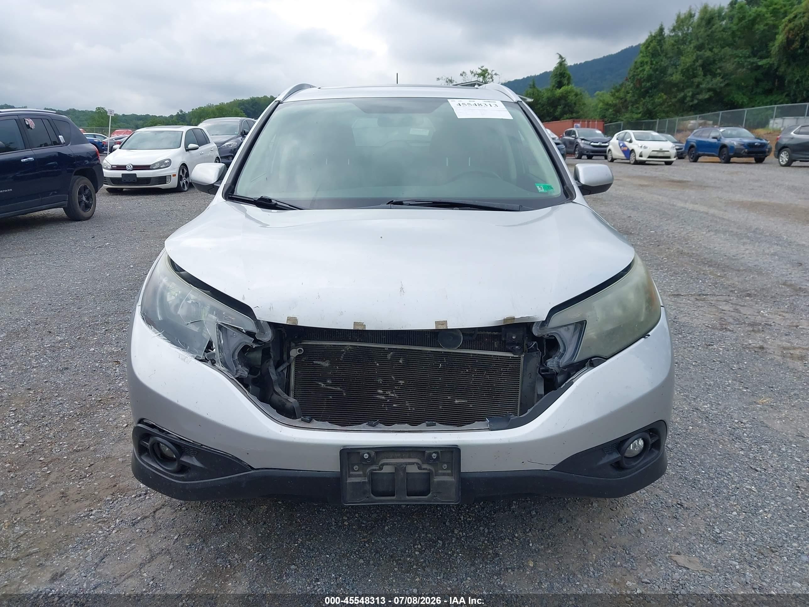 2012 Honda Cr-v Ex-l Silver vin: JHLRM4H70CC014040