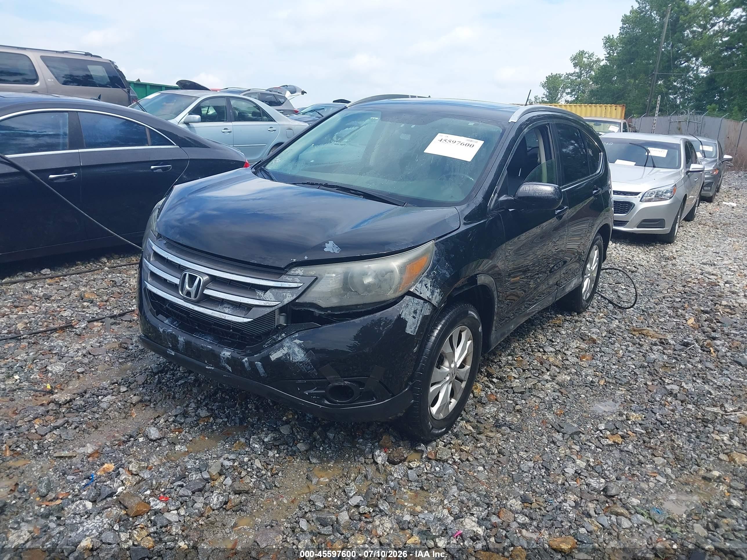 2012 Honda Cr-v Ex-l Black vin: JHLRM4H70CC016189