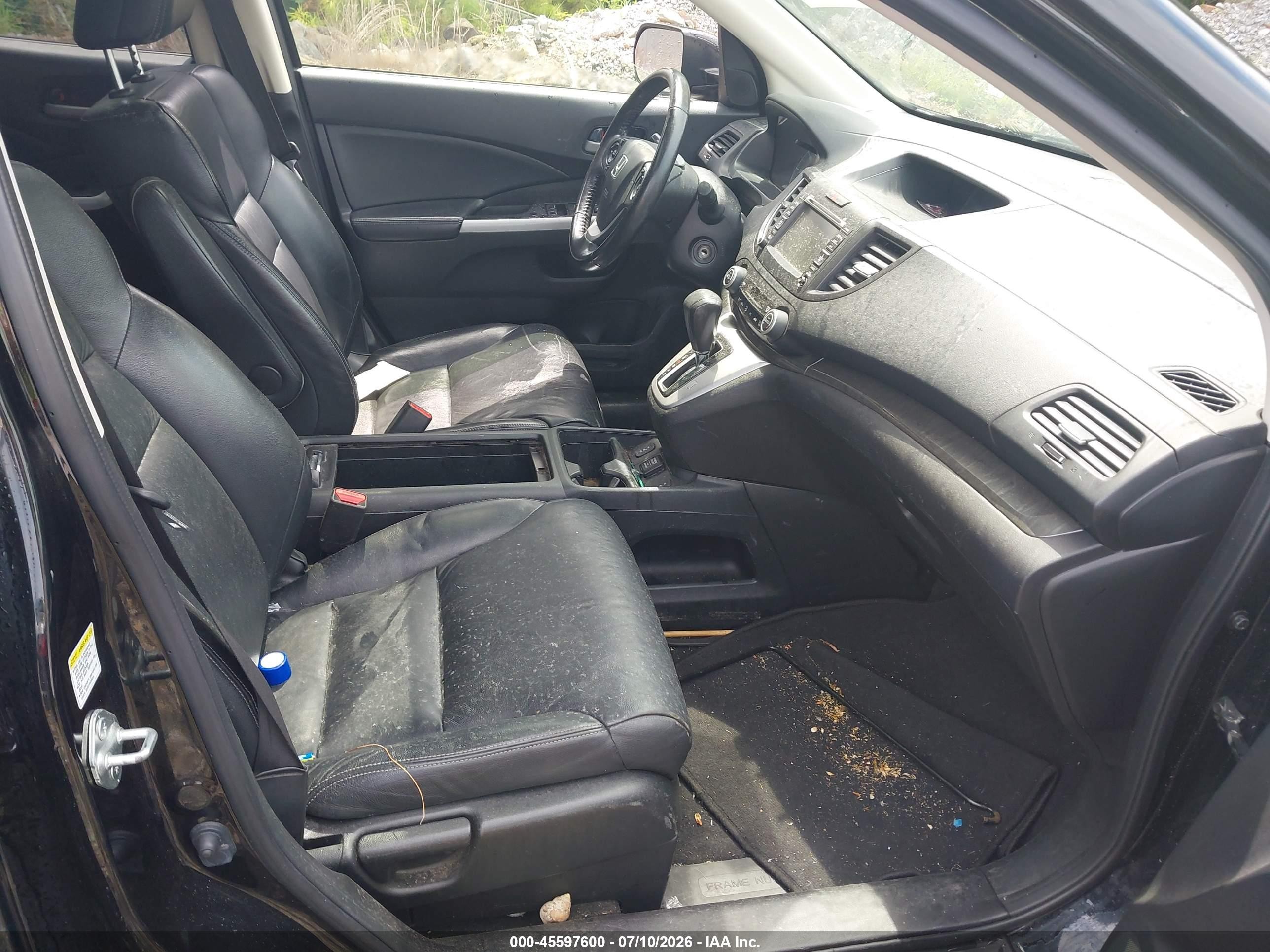 2012 Honda Cr-v Ex-l Black vin: JHLRM4H70CC016189