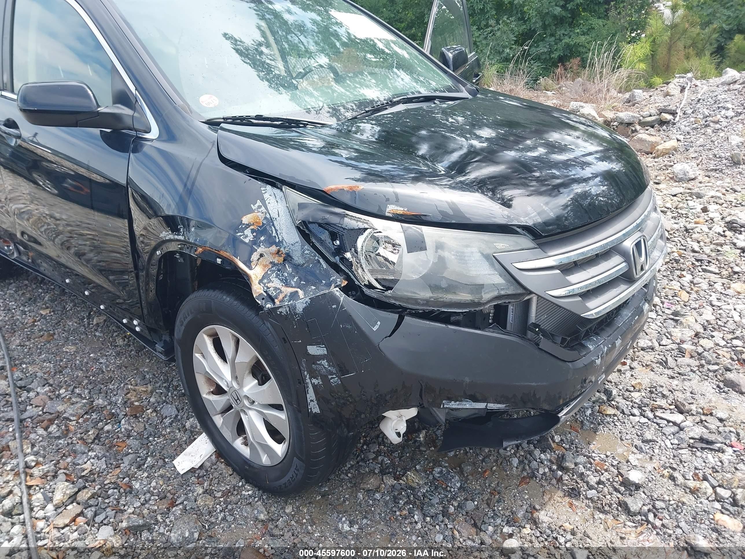2012 Honda Cr-v Ex-l Black vin: JHLRM4H70CC016189
