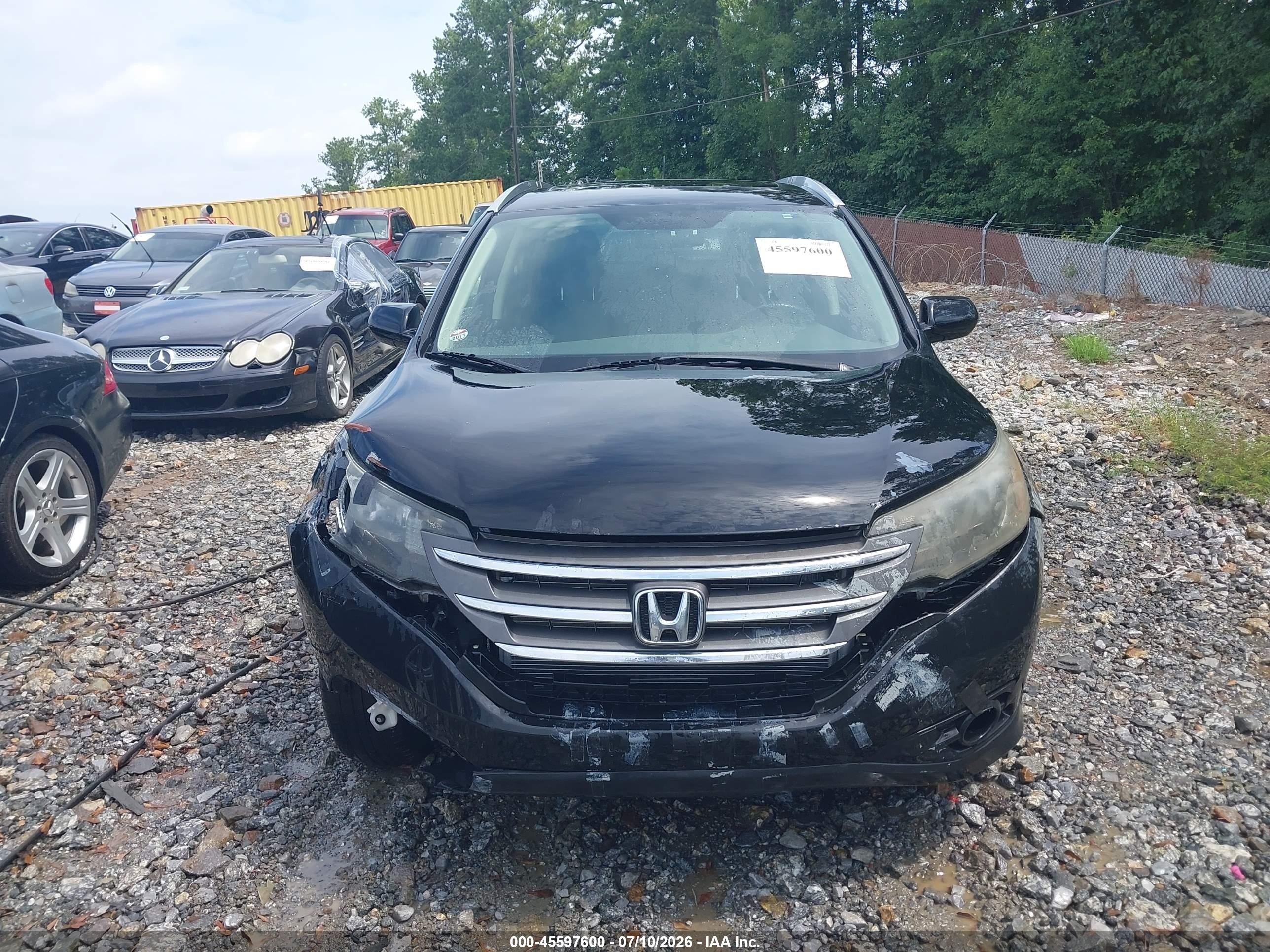 2012 Honda Cr-v Ex-l Black vin: JHLRM4H70CC016189