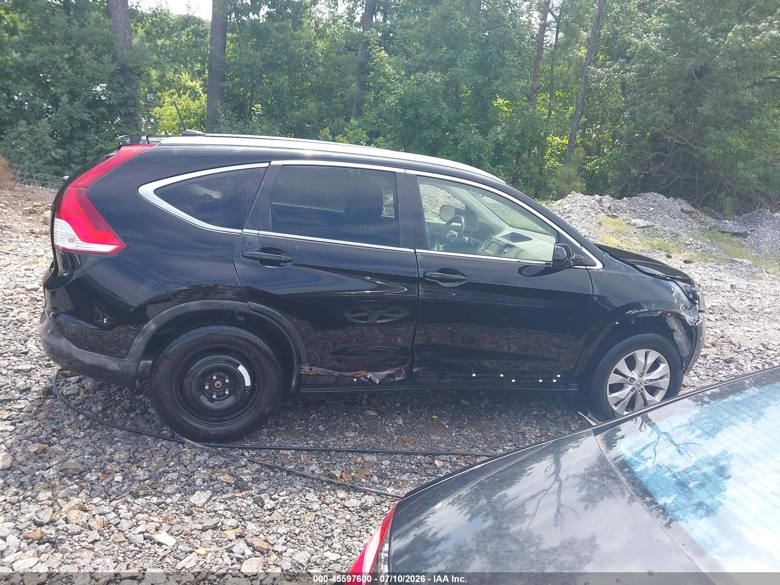 2012 Honda Cr-v Ex-l Black vin: JHLRM4H70CC016189