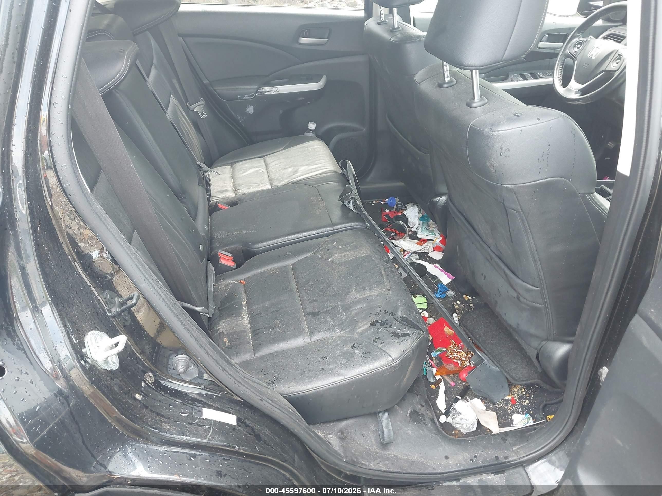 2012 Honda Cr-v Ex-l Black vin: JHLRM4H70CC016189