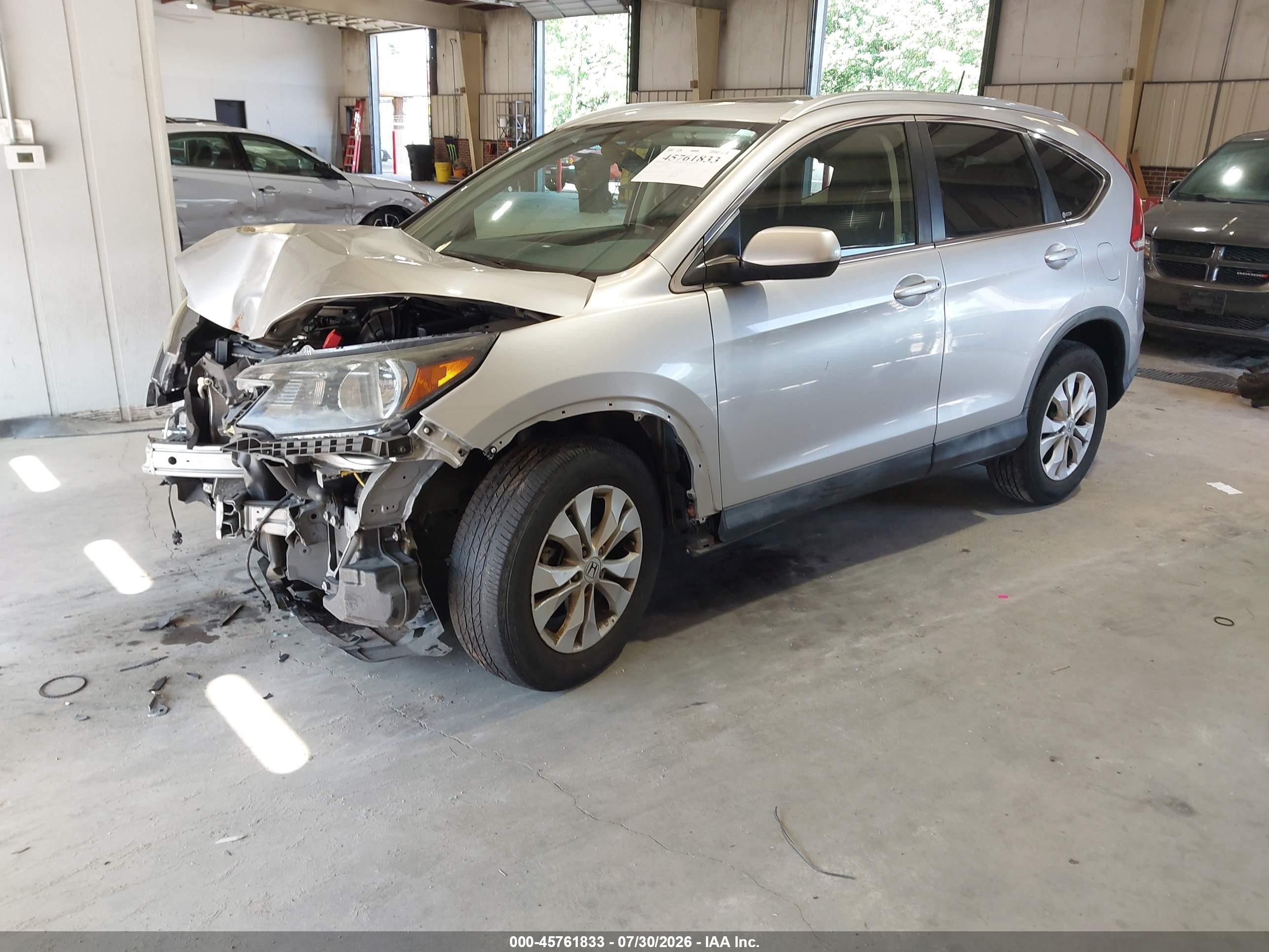 2012 Honda Cr-v Ex-l Silver vin: JHLRM4H70CC018296