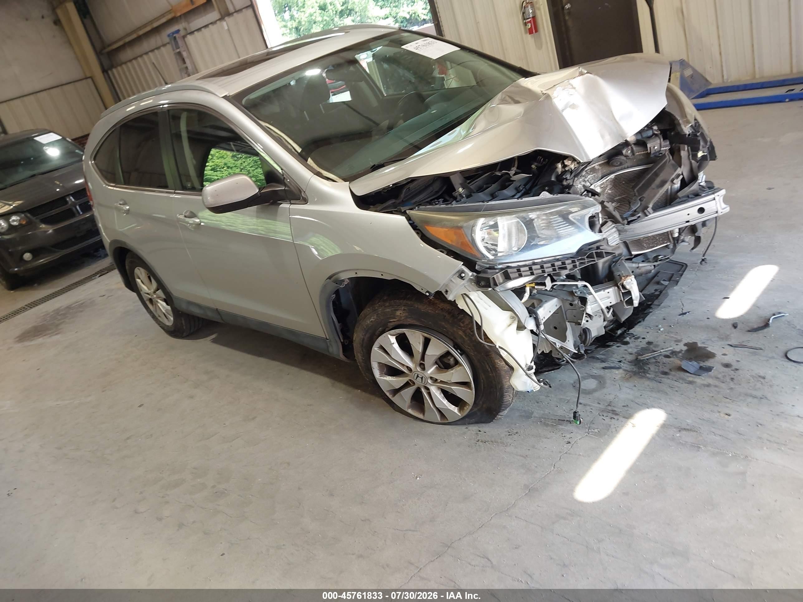 2012 Honda Cr-v Ex-l Silver vin: JHLRM4H70CC018296