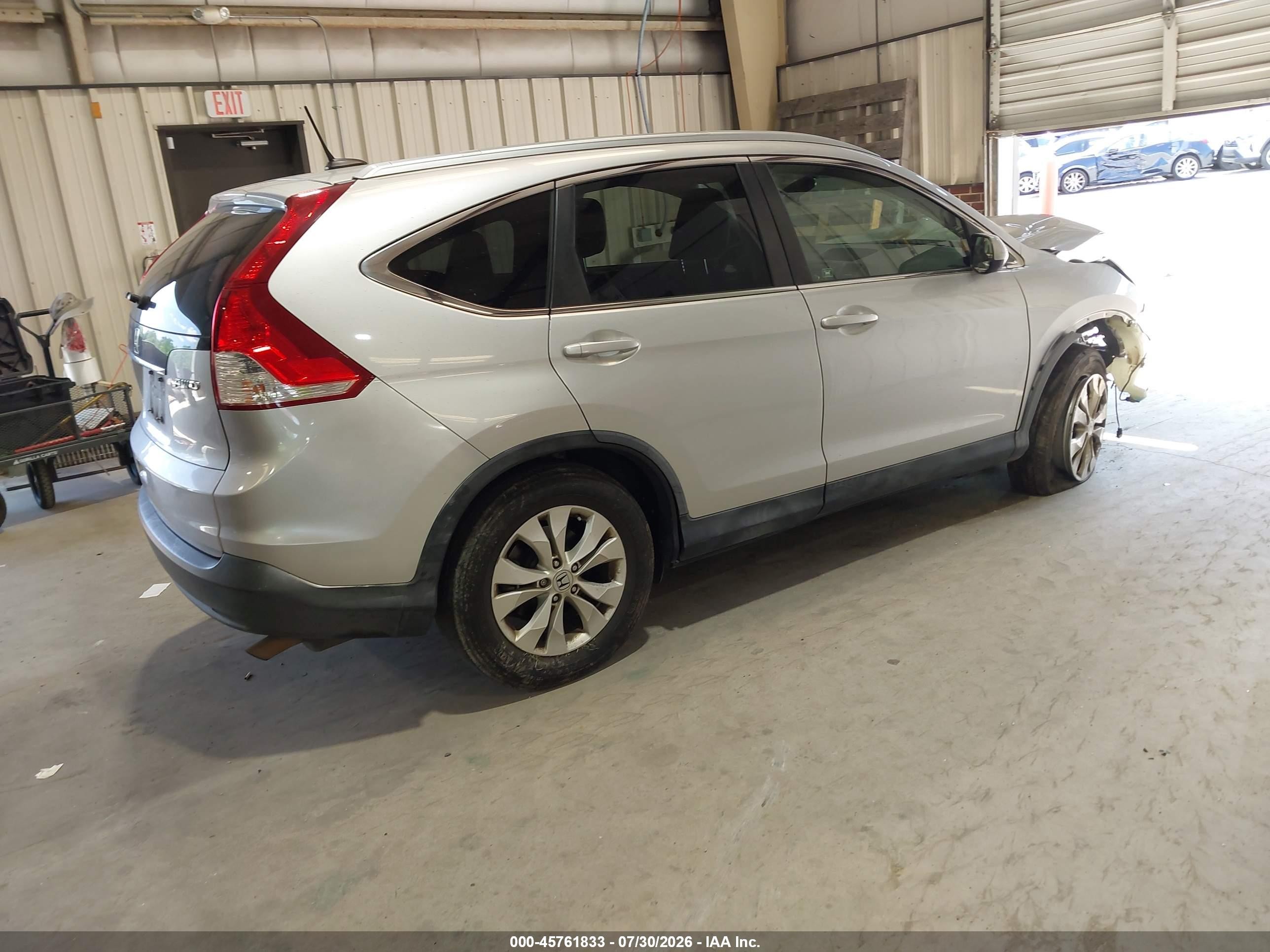2012 Honda Cr-v Ex-l Silver vin: JHLRM4H70CC018296