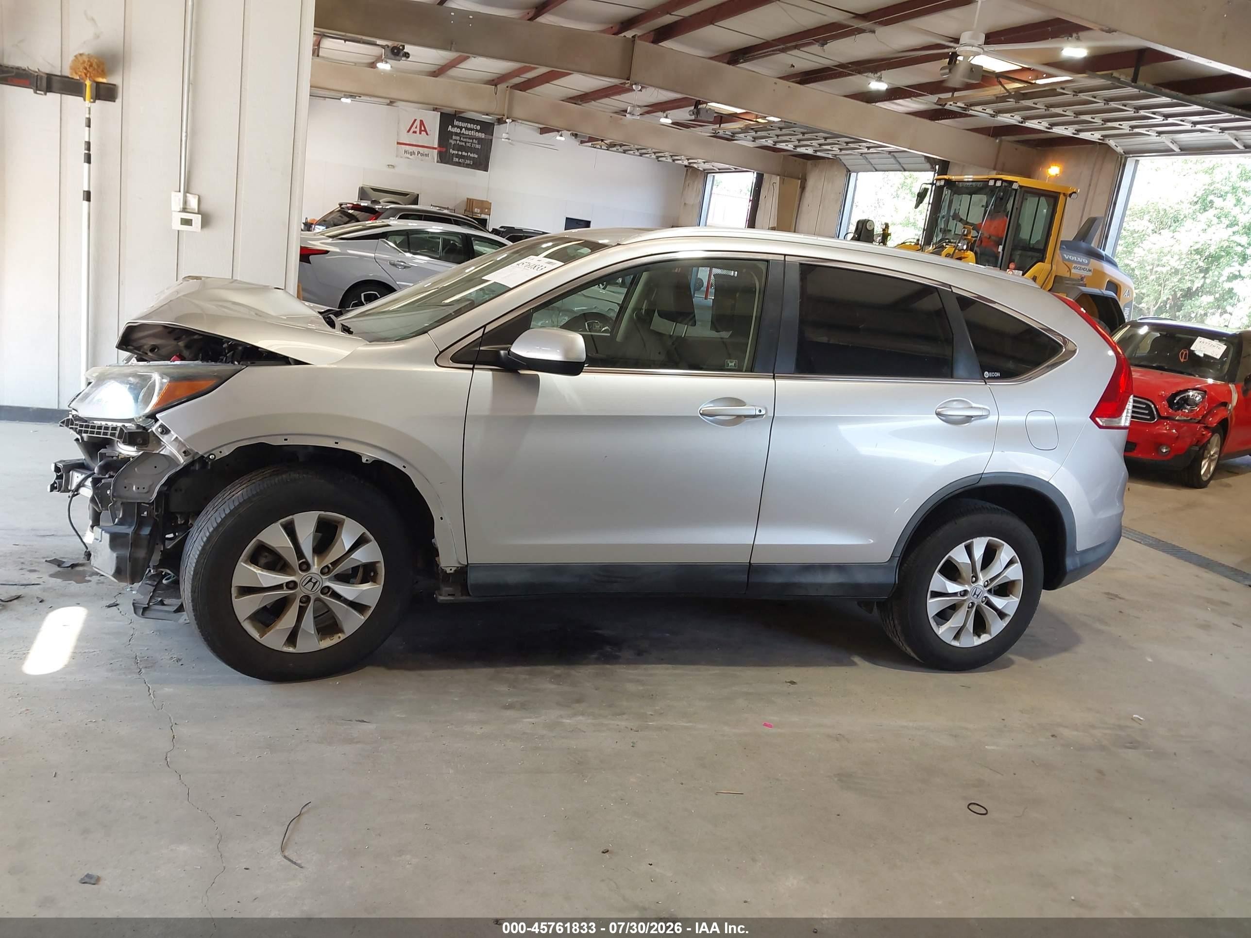 2012 Honda Cr-v Ex-l Silver vin: JHLRM4H70CC018296