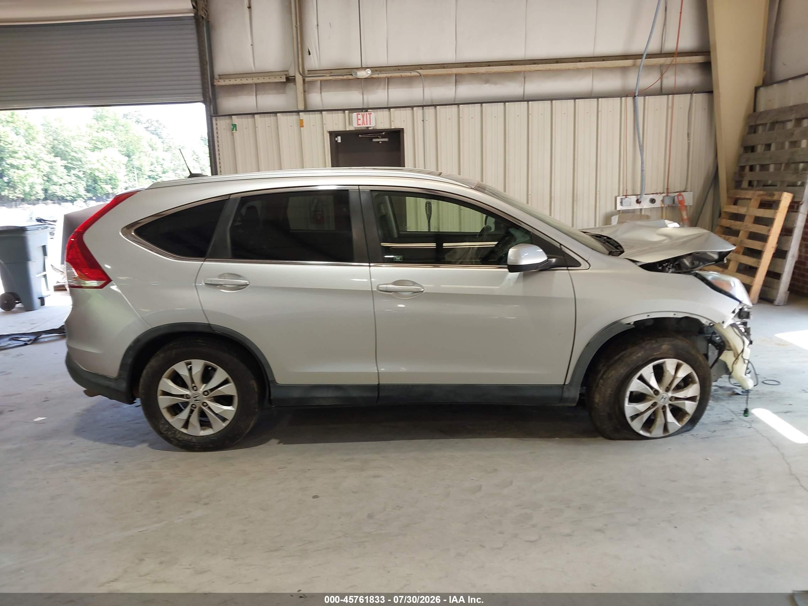 2012 Honda Cr-v Ex-l Silver vin: JHLRM4H70CC018296