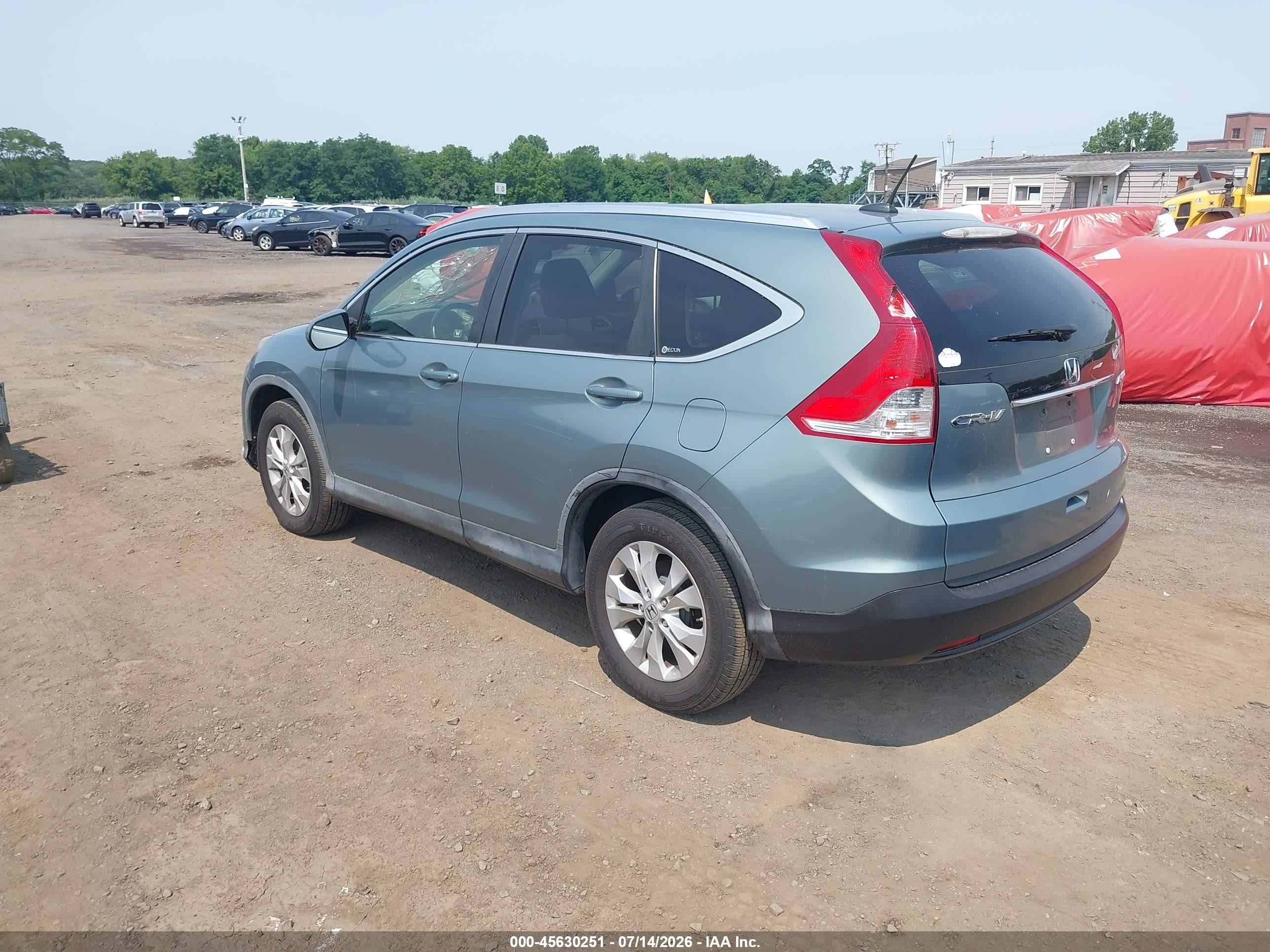 2012 Honda Cr-v Ex-l Light Blue vin: JHLRM4H70CC019304