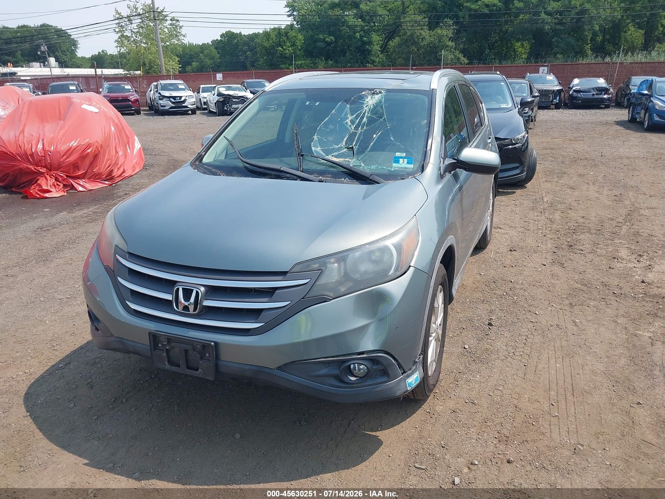 2012 Honda Cr-v Ex-l Light Blue vin: JHLRM4H70CC019304