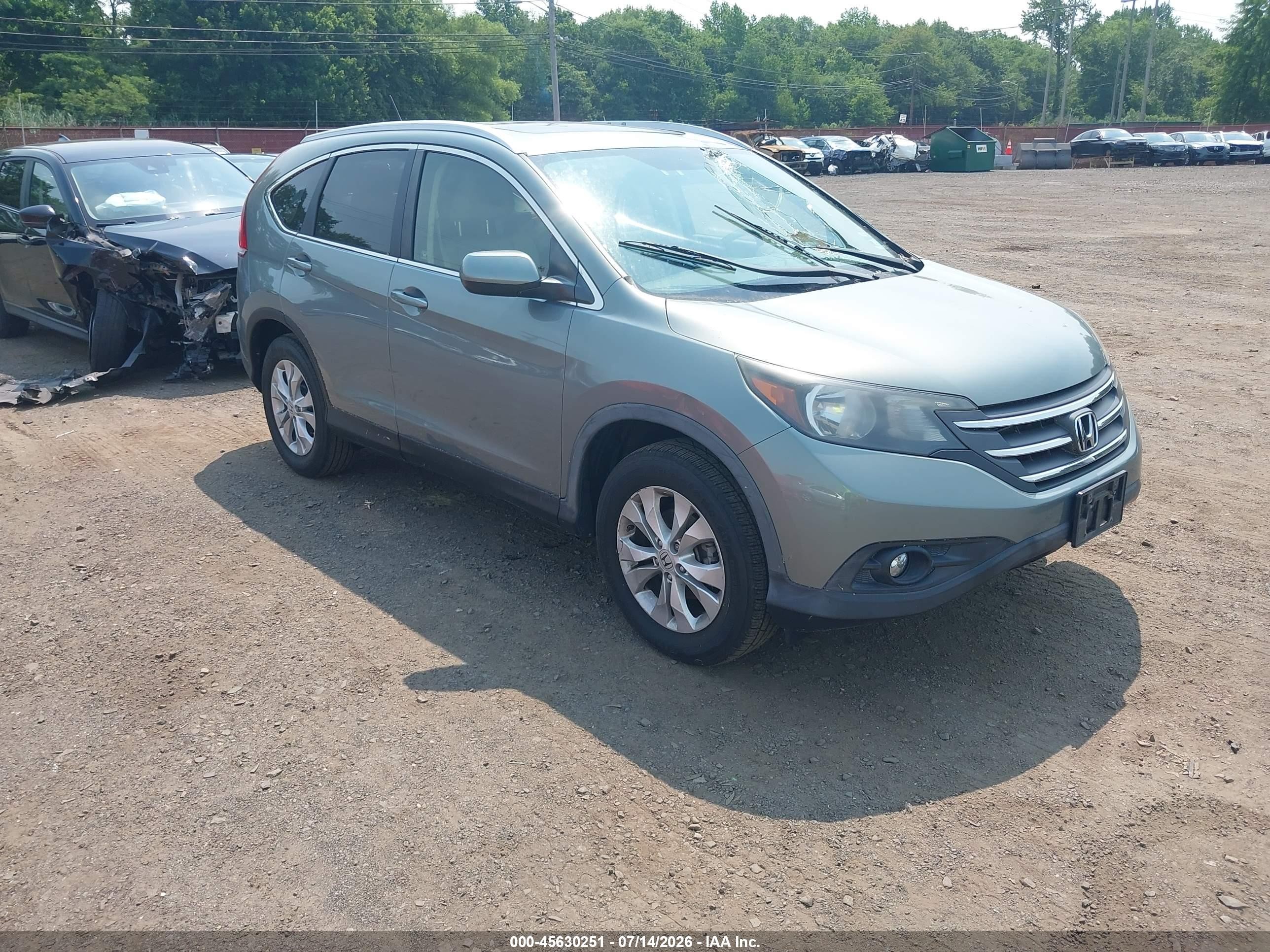 2012 Honda Cr-v Ex-l Light Blue vin: JHLRM4H70CC019304