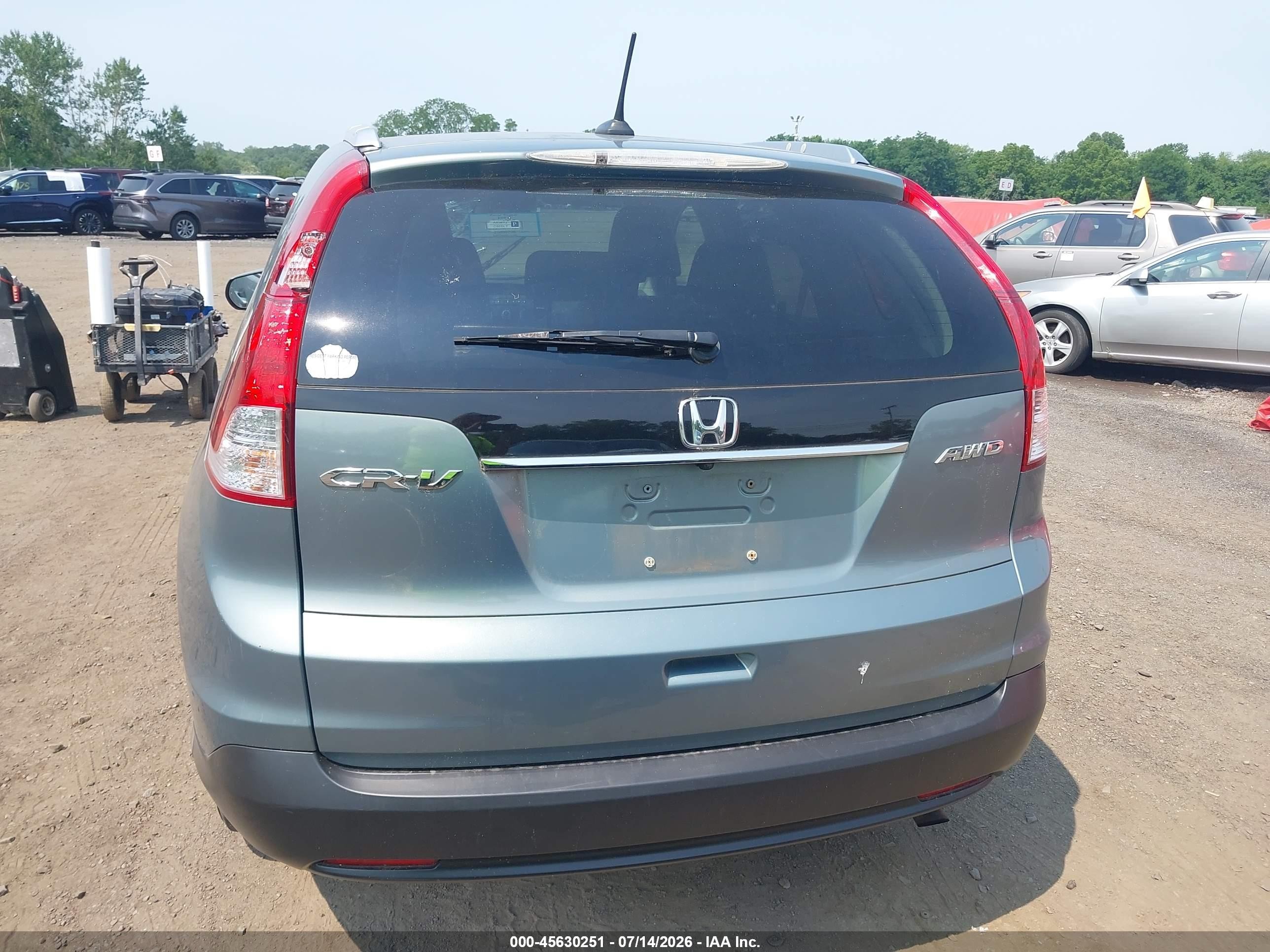 2012 Honda Cr-v Ex-l Light Blue vin: JHLRM4H70CC019304