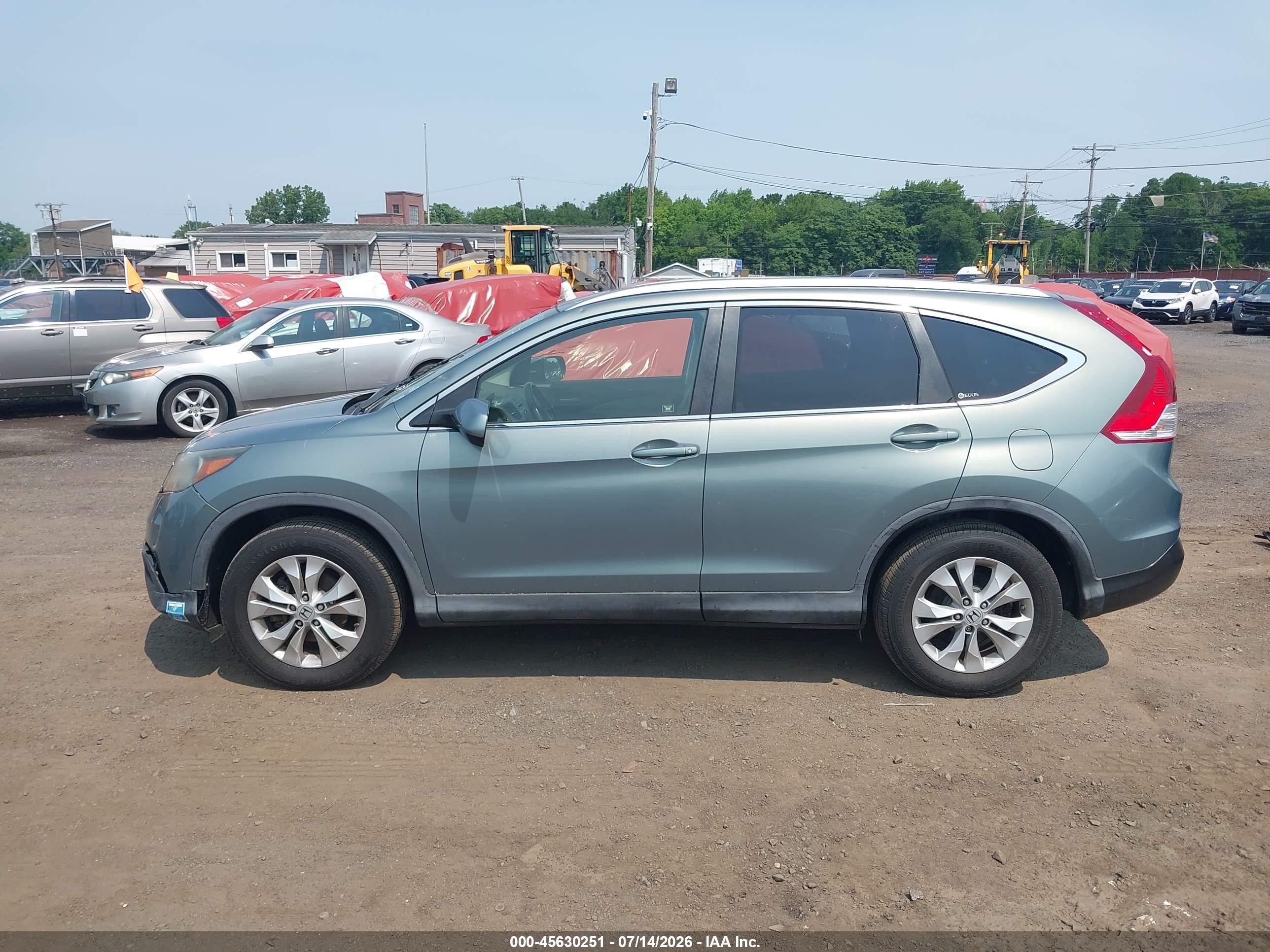 2012 Honda Cr-v Ex-l Light Blue vin: JHLRM4H70CC019304