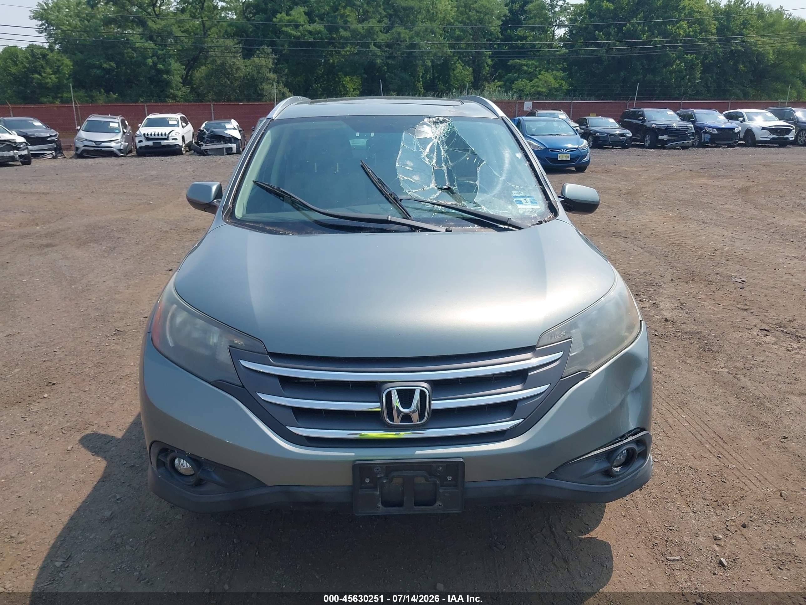 2012 Honda Cr-v Ex-l Light Blue vin: JHLRM4H70CC019304