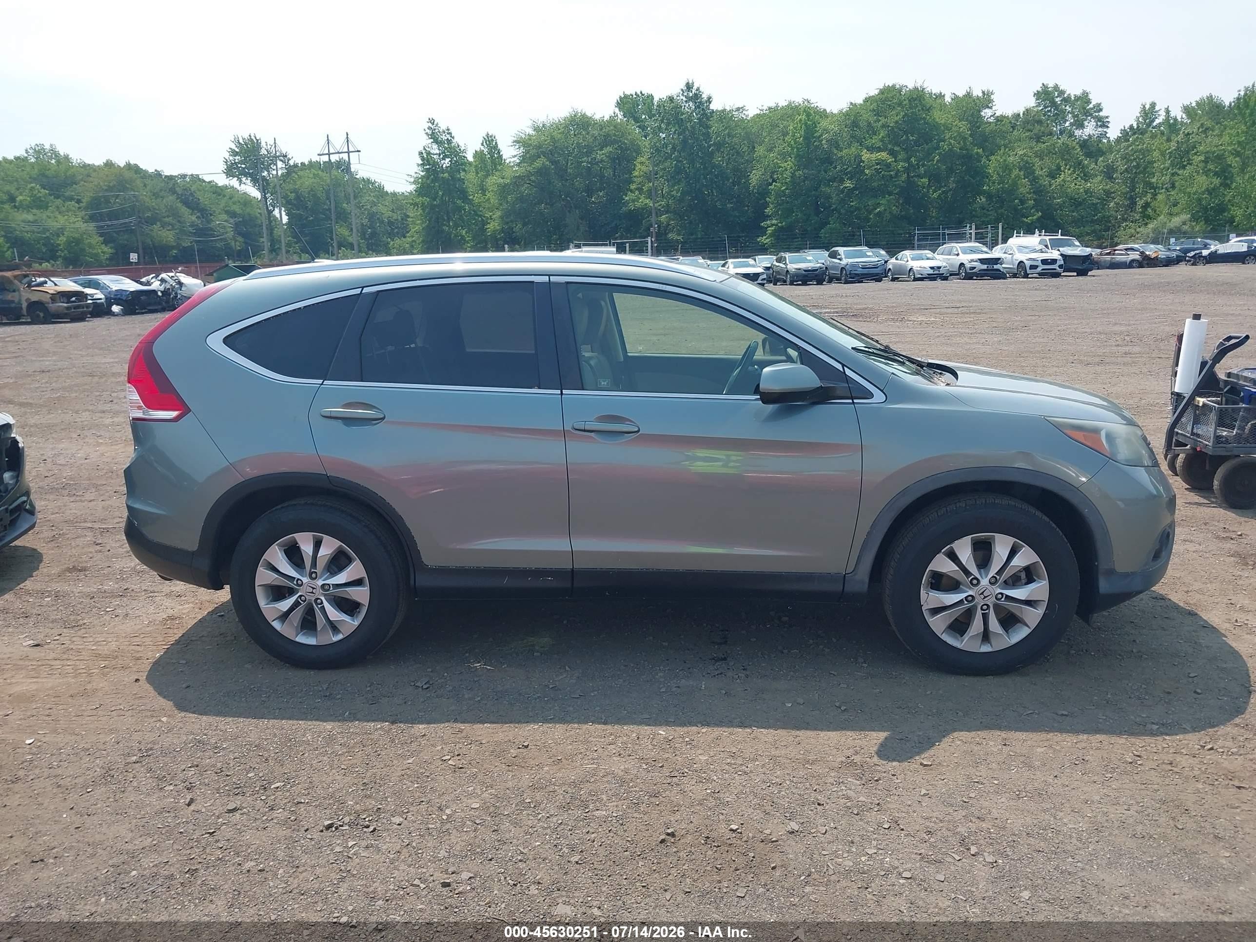 2012 Honda Cr-v Ex-l Light Blue vin: JHLRM4H70CC019304