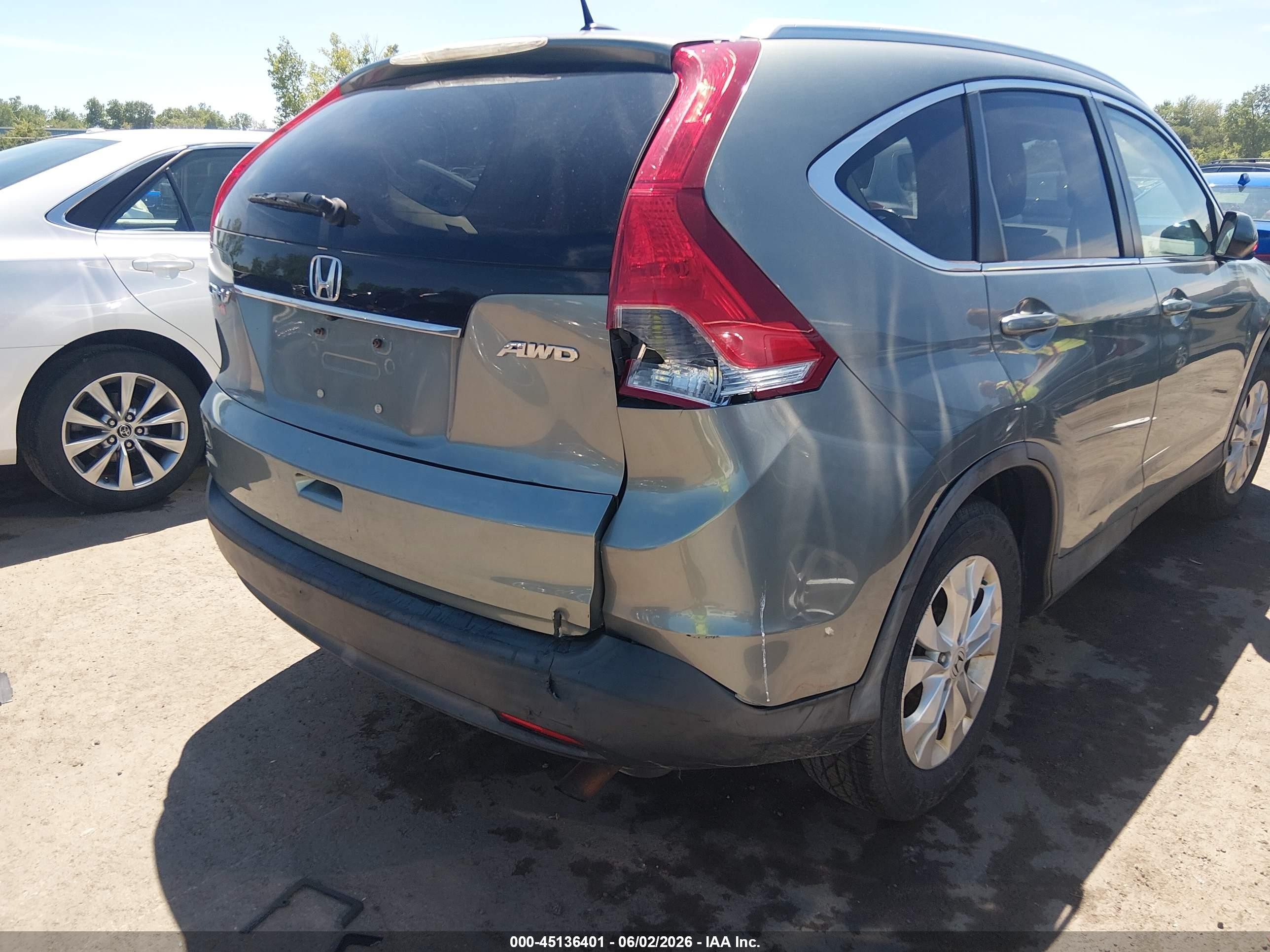 2012 Honda Cr-v Ex-l Синий vin: JHLRM4H71CC005525