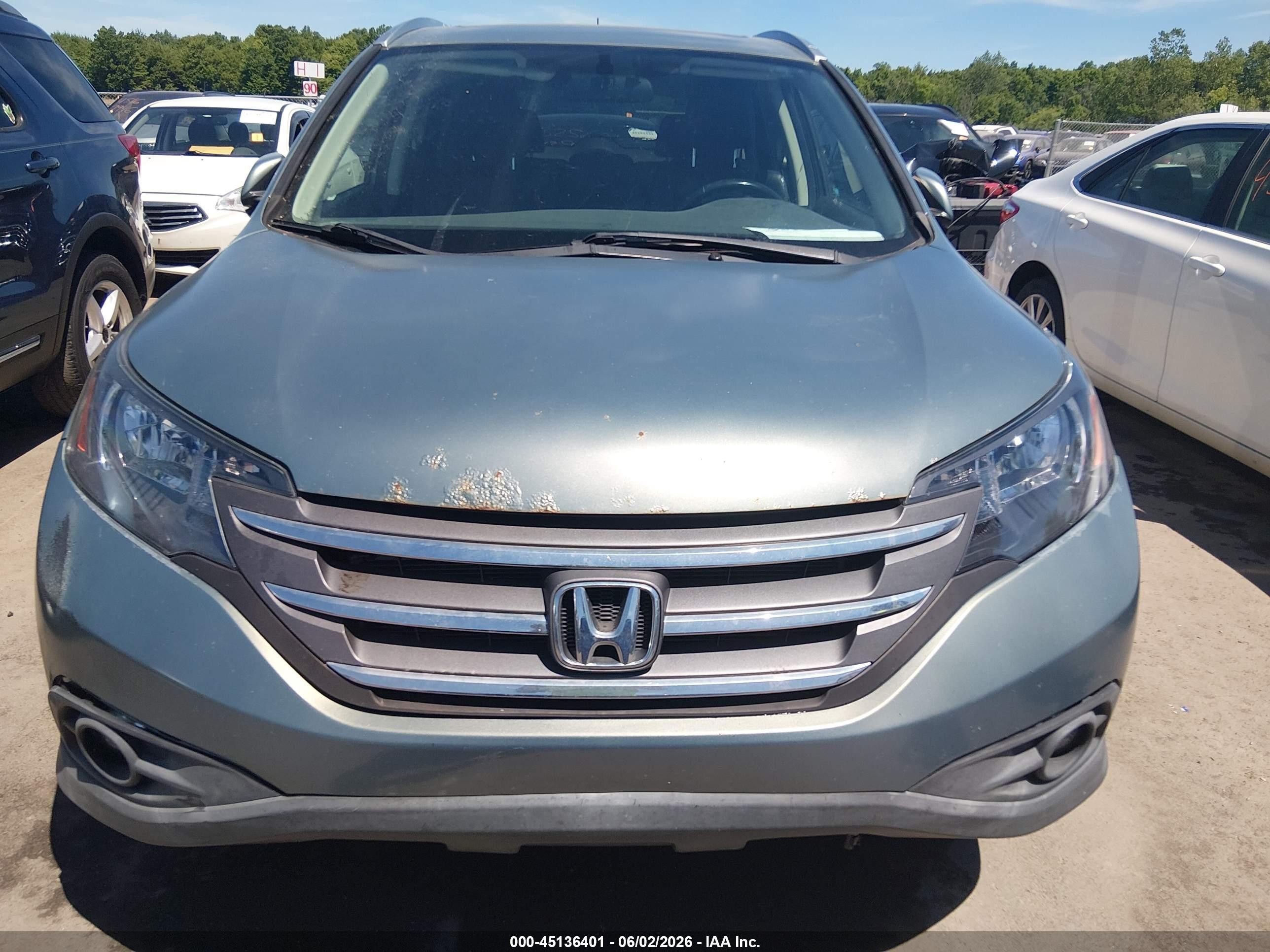2012 Honda Cr-v Ex-l Синий vin: JHLRM4H71CC005525