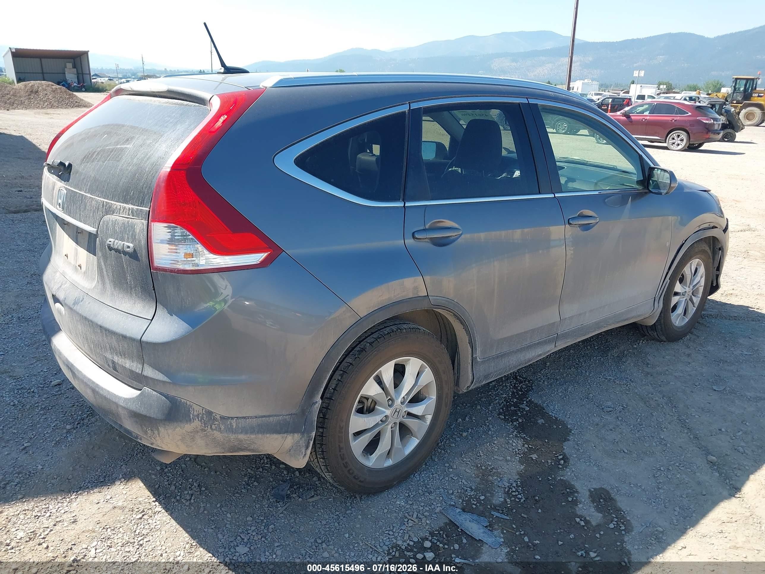 2012 Honda Cr-v Ex-l Gray vin: JHLRM4H71CC025645