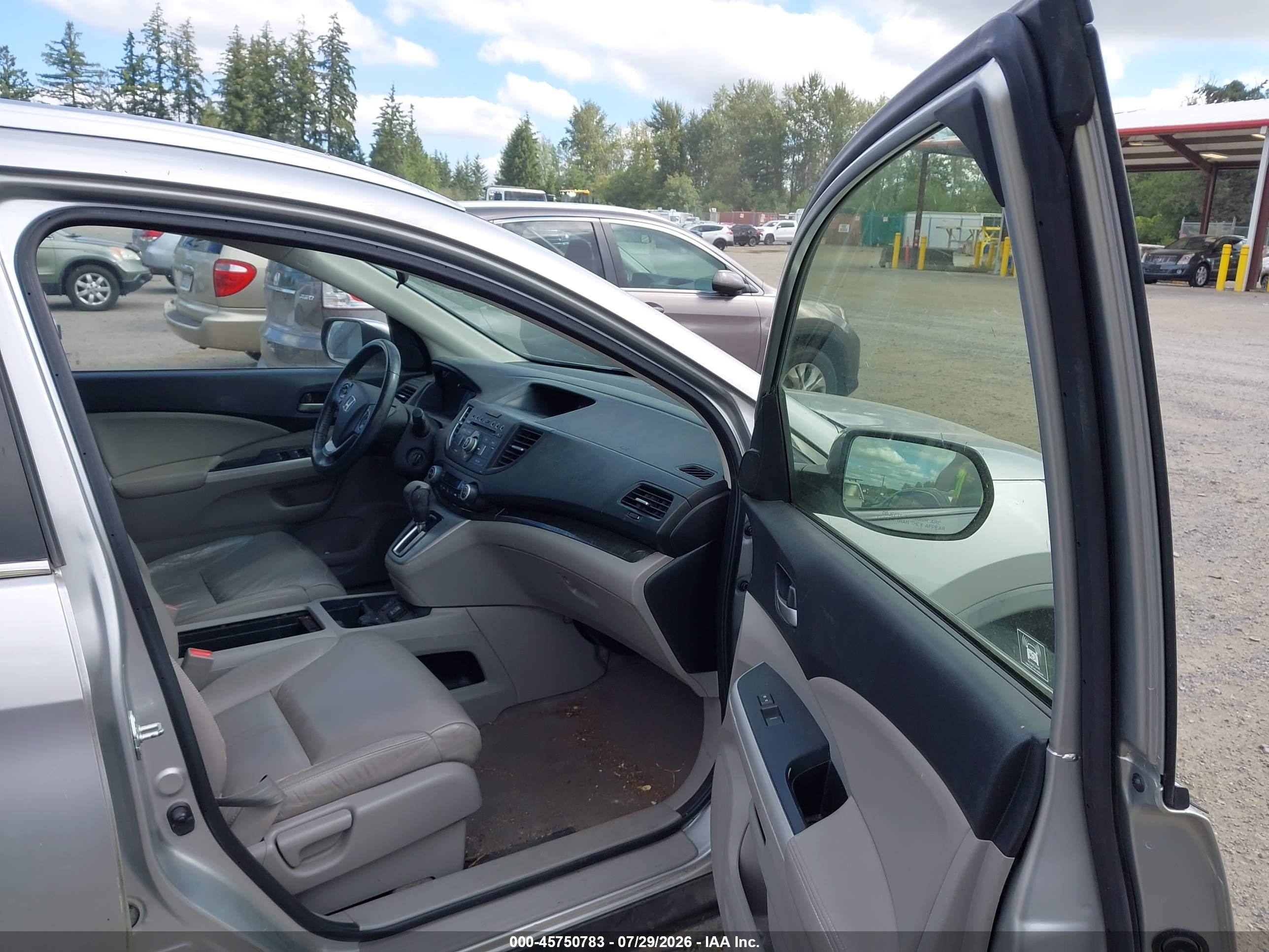 2012 Honda Cr-v Ex-l Silver vin: JHLRM4H72CC007901