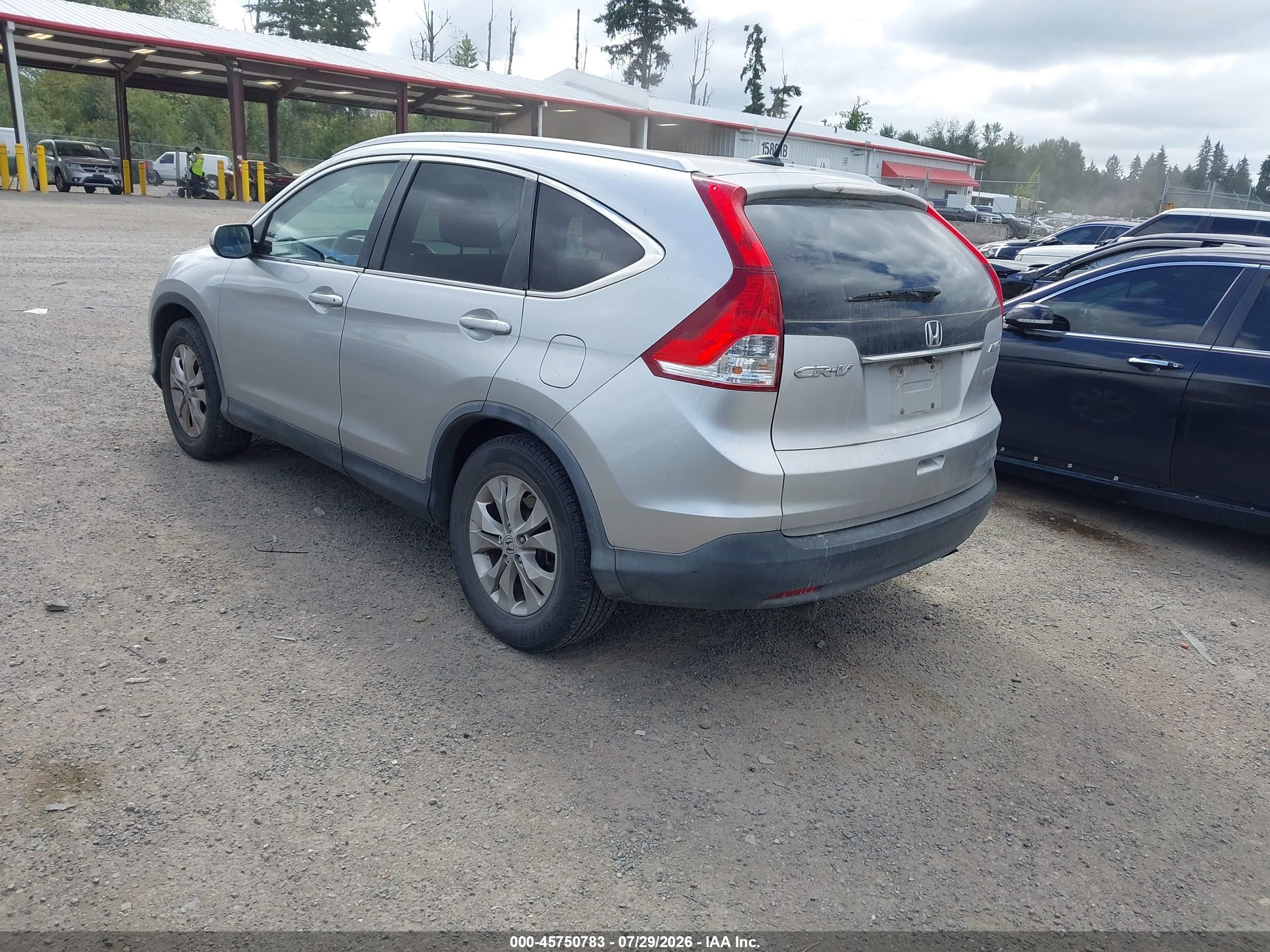 2012 Honda Cr-v Ex-l Silver vin: JHLRM4H72CC007901