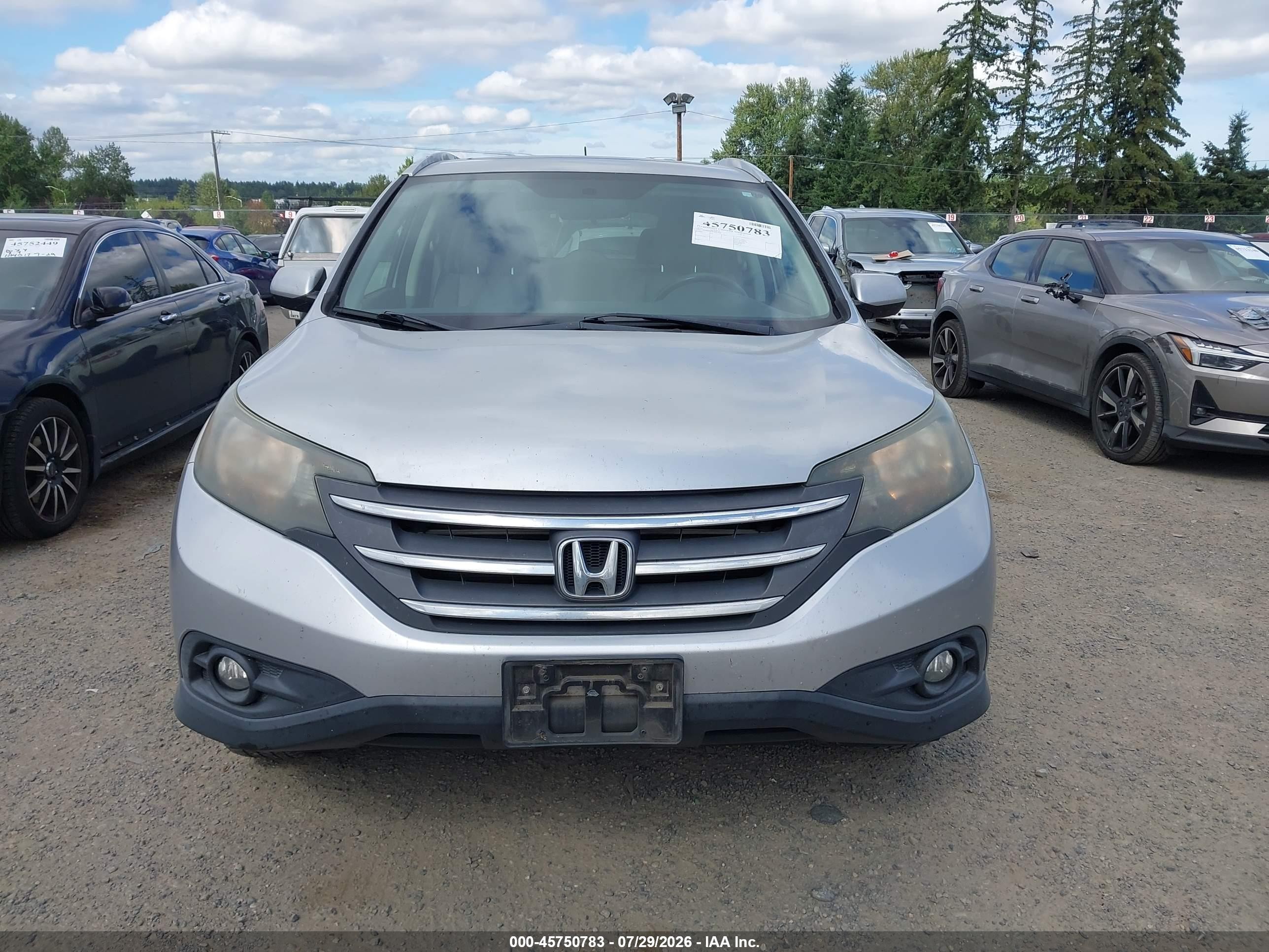 2012 Honda Cr-v Ex-l Silver vin: JHLRM4H72CC007901