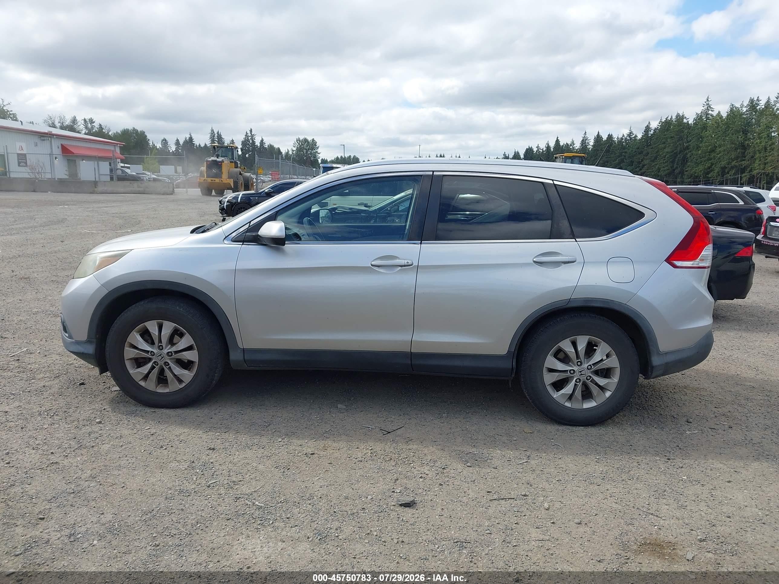 2012 Honda Cr-v Ex-l Silver vin: JHLRM4H72CC007901