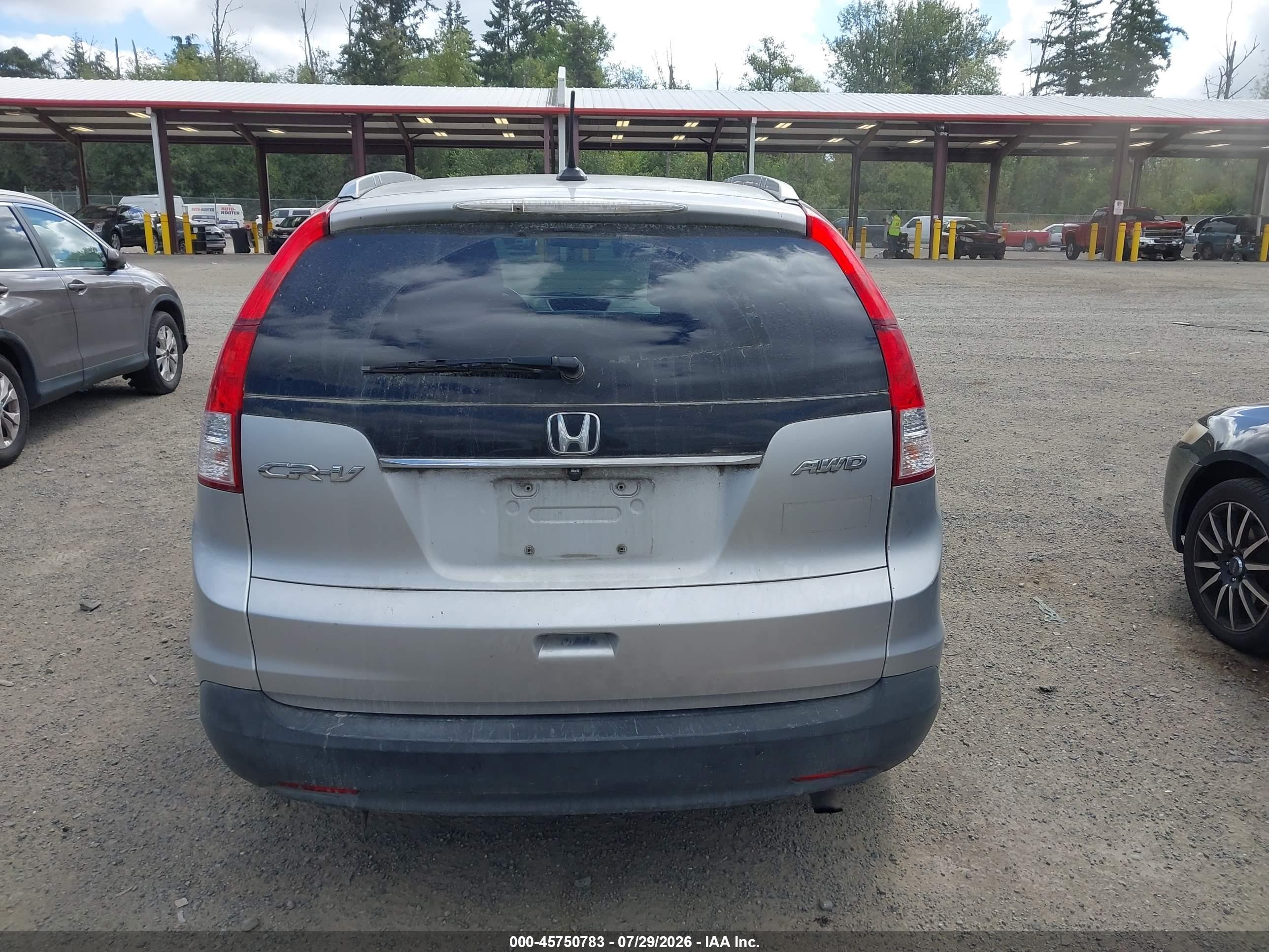 2012 Honda Cr-v Ex-l Silver vin: JHLRM4H72CC007901