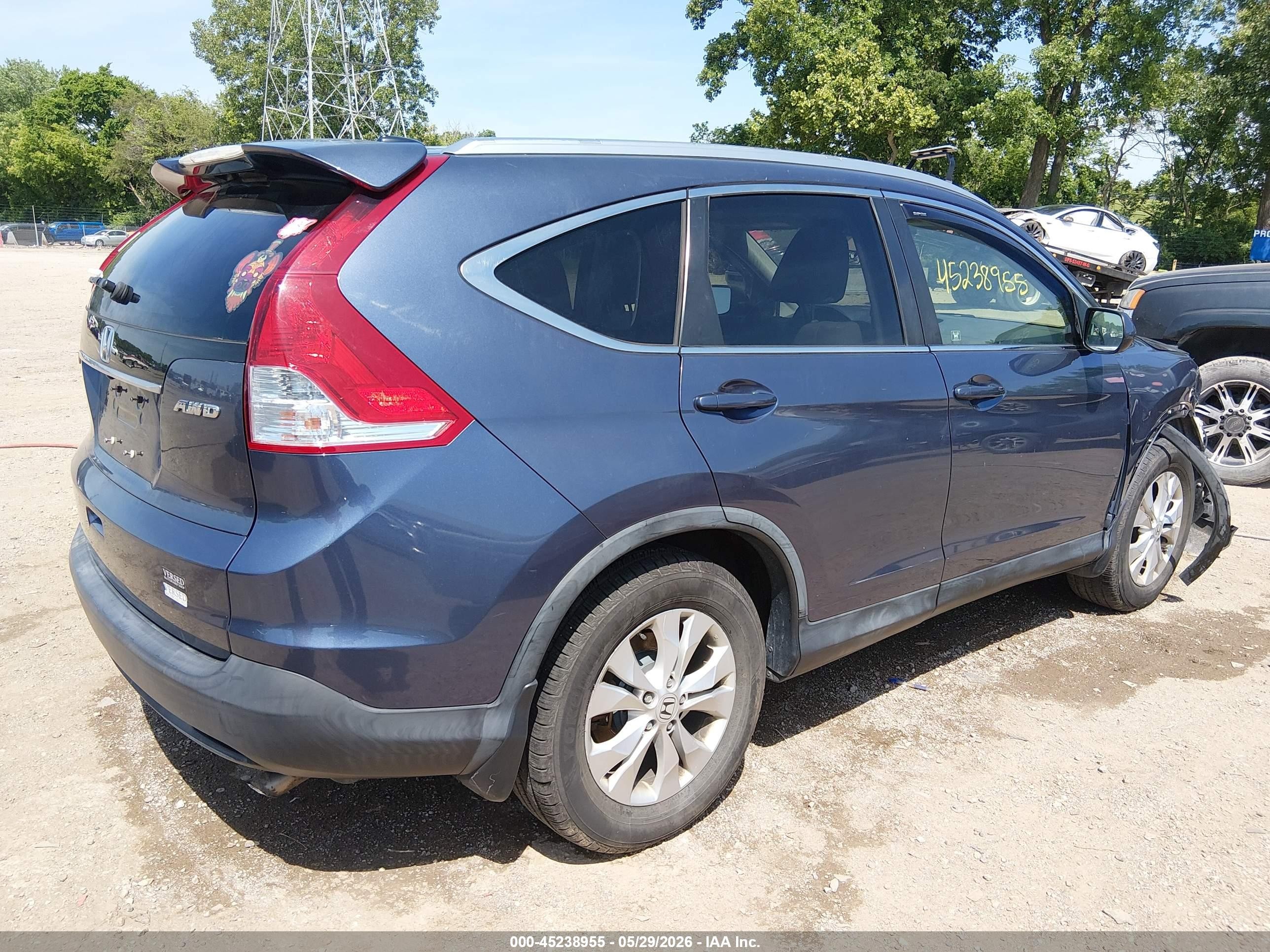 2012 Honda Cr-v Ex-l Gray vin: JHLRM4H72CC008336