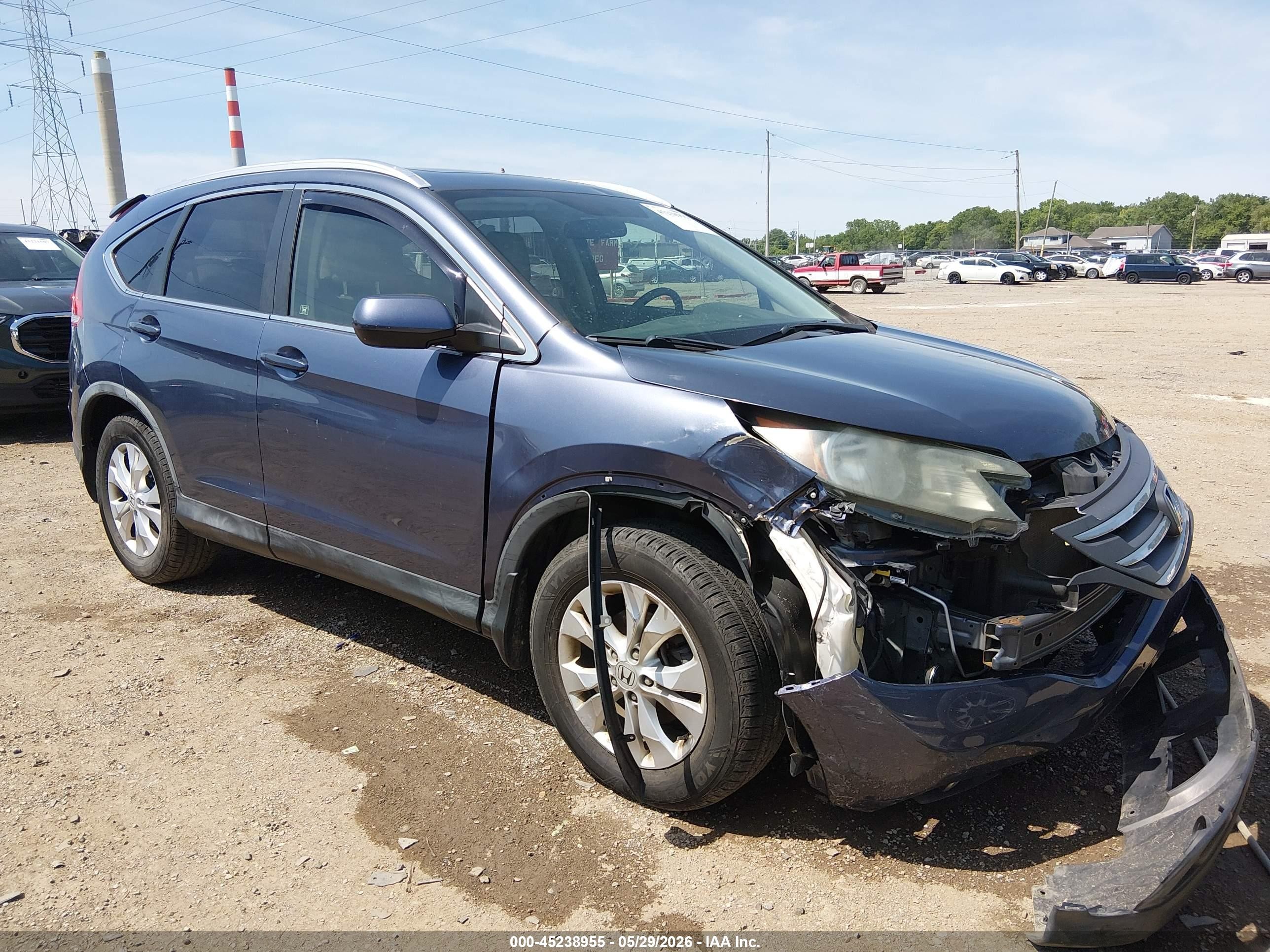 2012 Honda Cr-v Ex-l Gray vin: JHLRM4H72CC008336