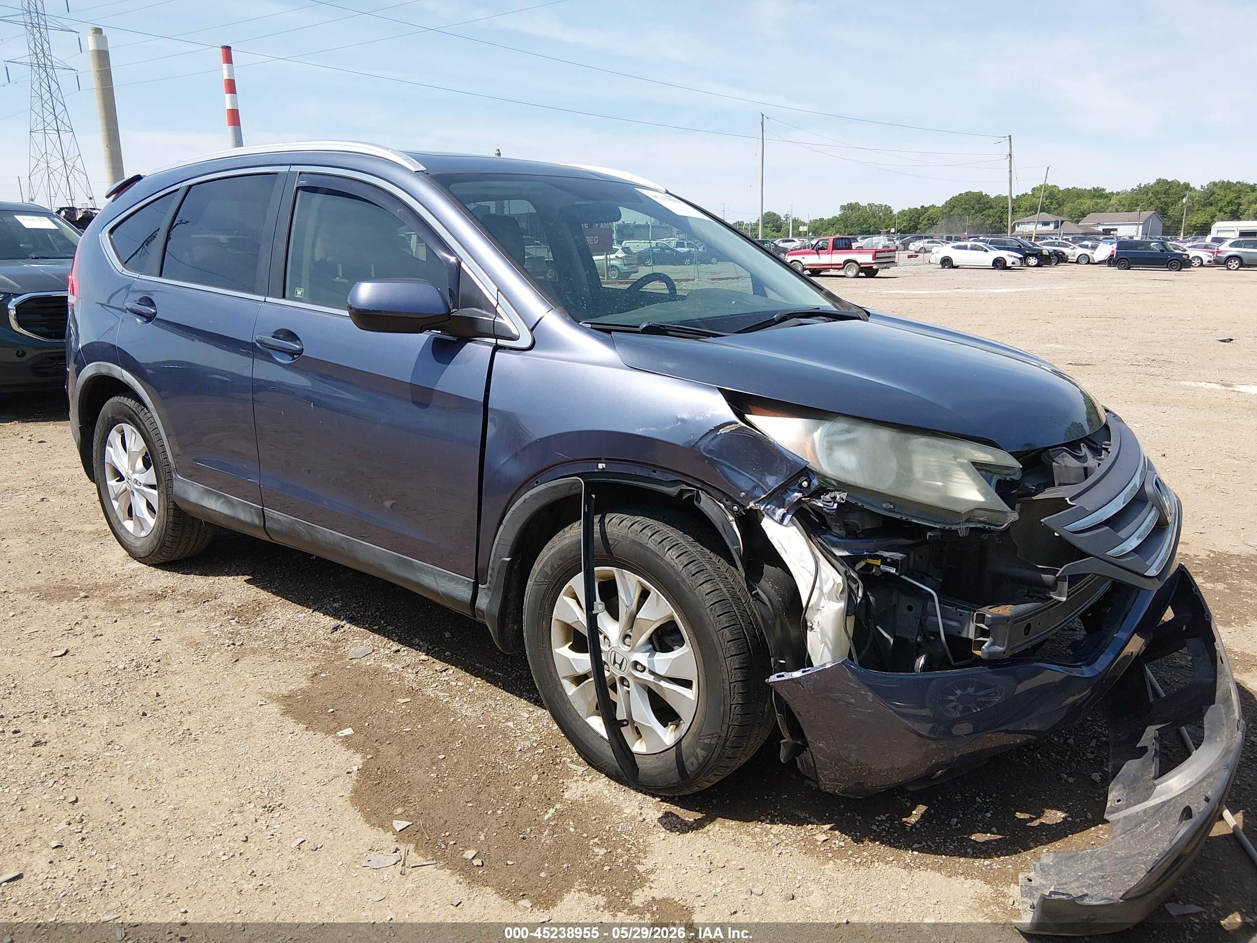 2012 Honda Cr-v Ex-l Gray vin: JHLRM4H72CC008336