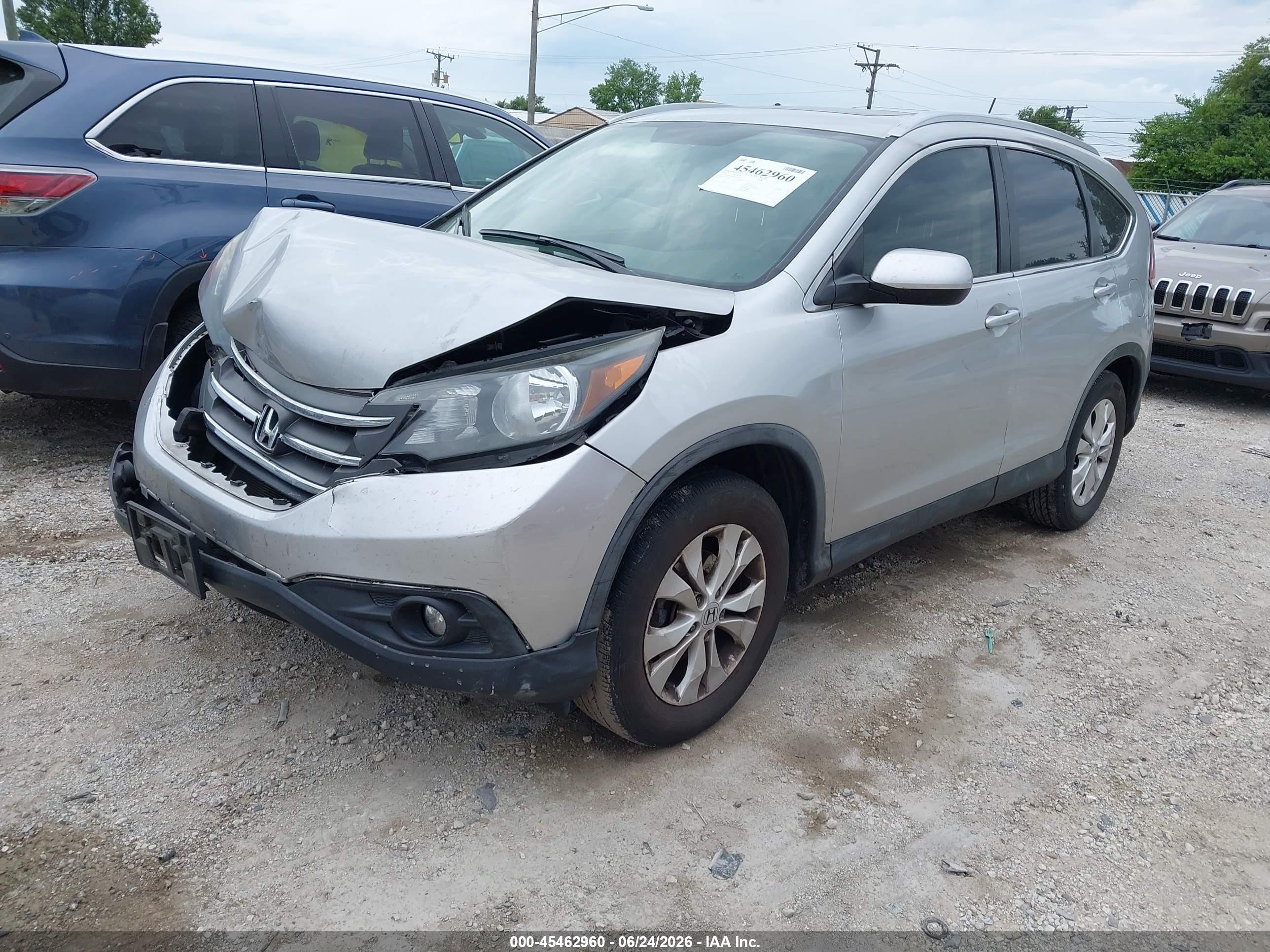 2012 Honda Cr-v Ex-l Серебряный vin: JHLRM4H72CC013259