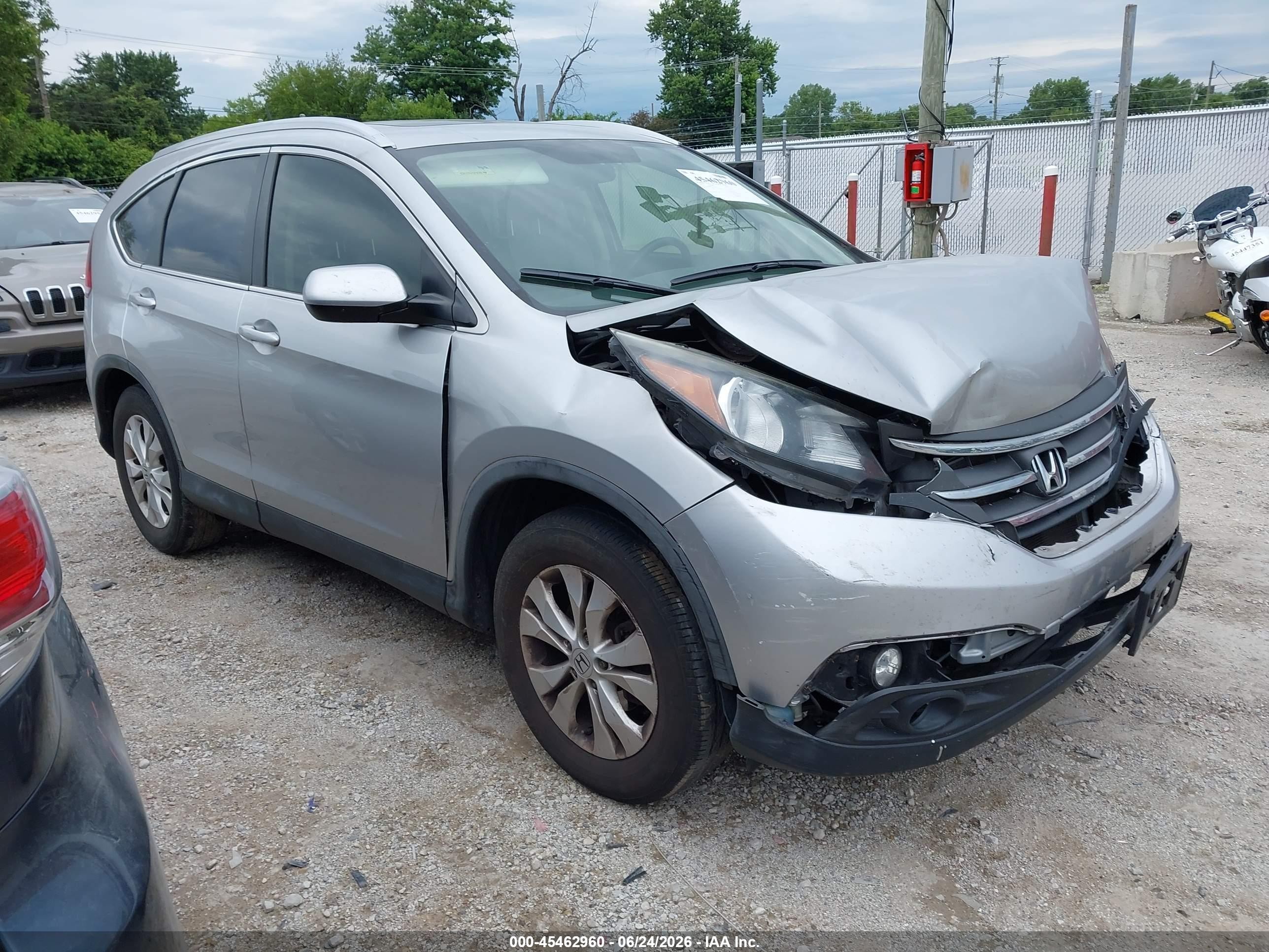 2012 Honda Cr-v Ex-l Серебряный vin: JHLRM4H72CC013259