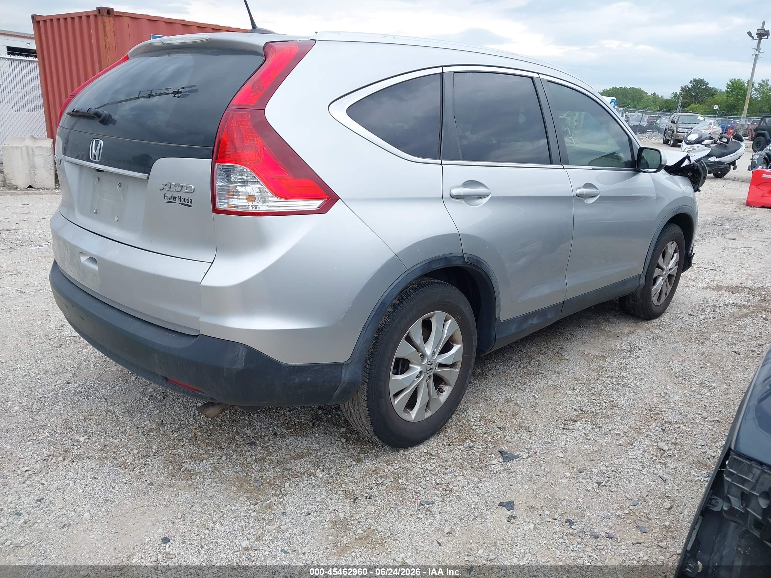 2012 Honda Cr-v Ex-l Серебряный vin: JHLRM4H72CC013259