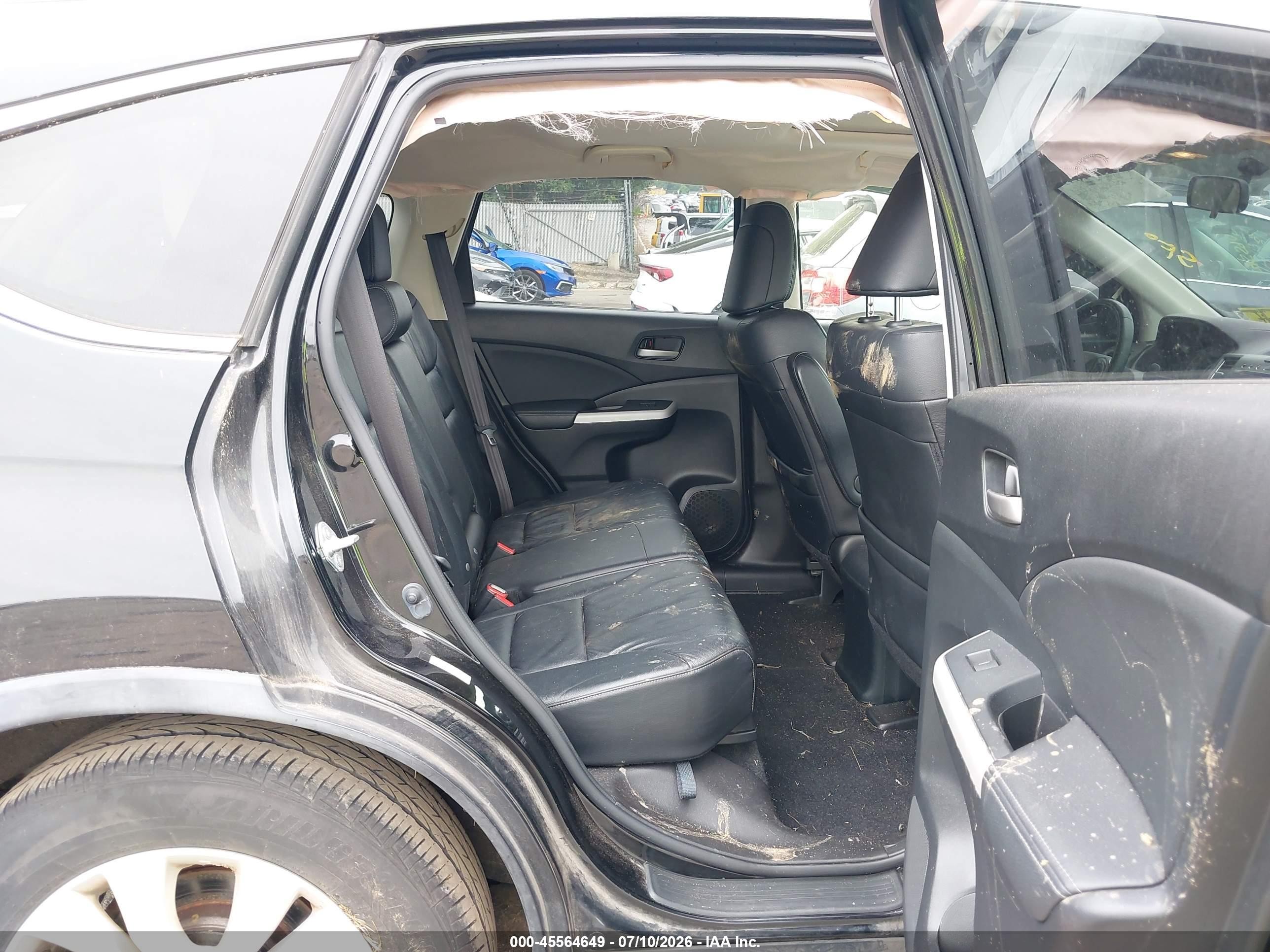 2012 Honda Cr-v Ex-l Black vin: JHLRM4H72CC023080