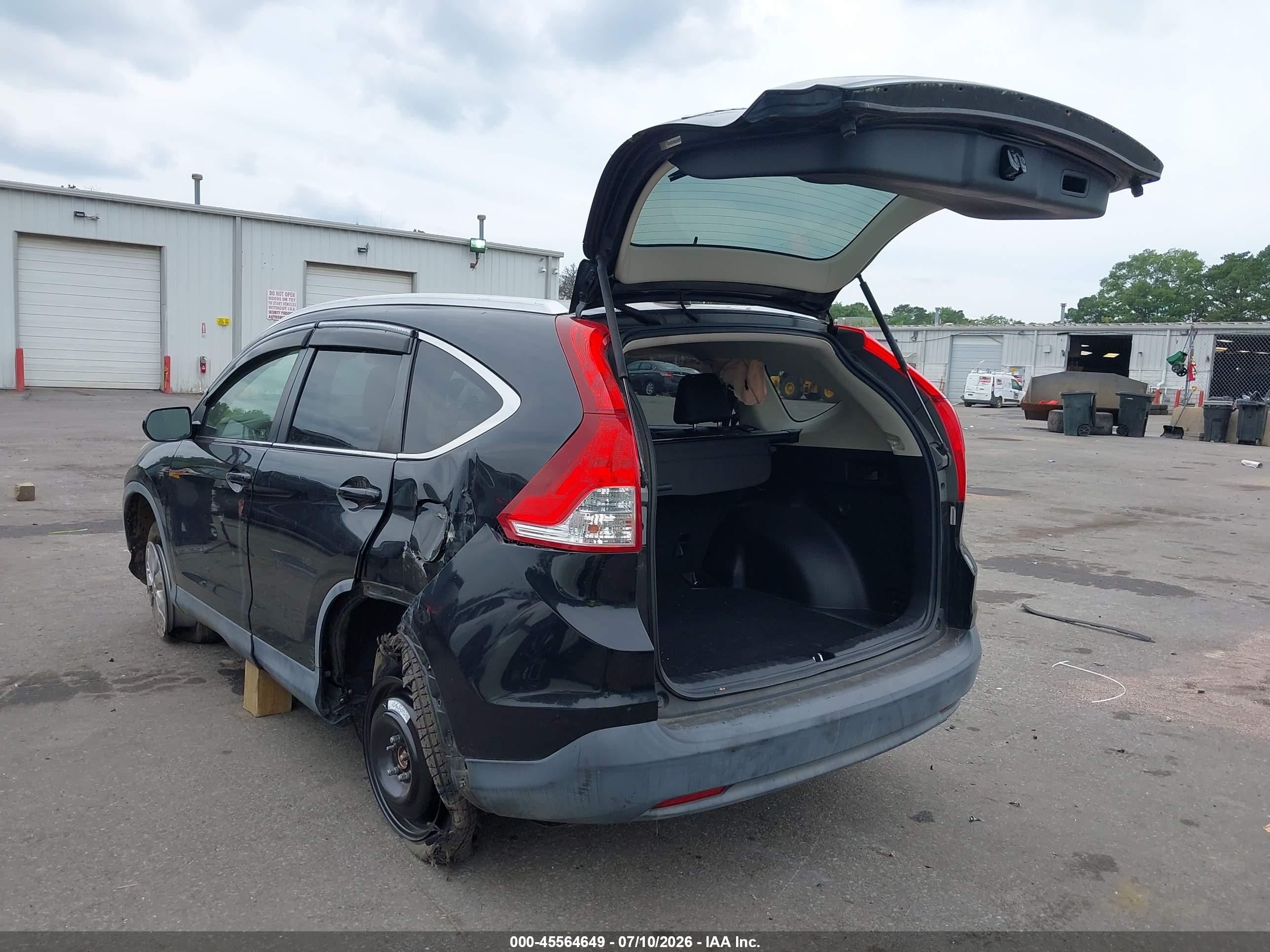 2012 Honda Cr-v Ex-l Black vin: JHLRM4H72CC023080
