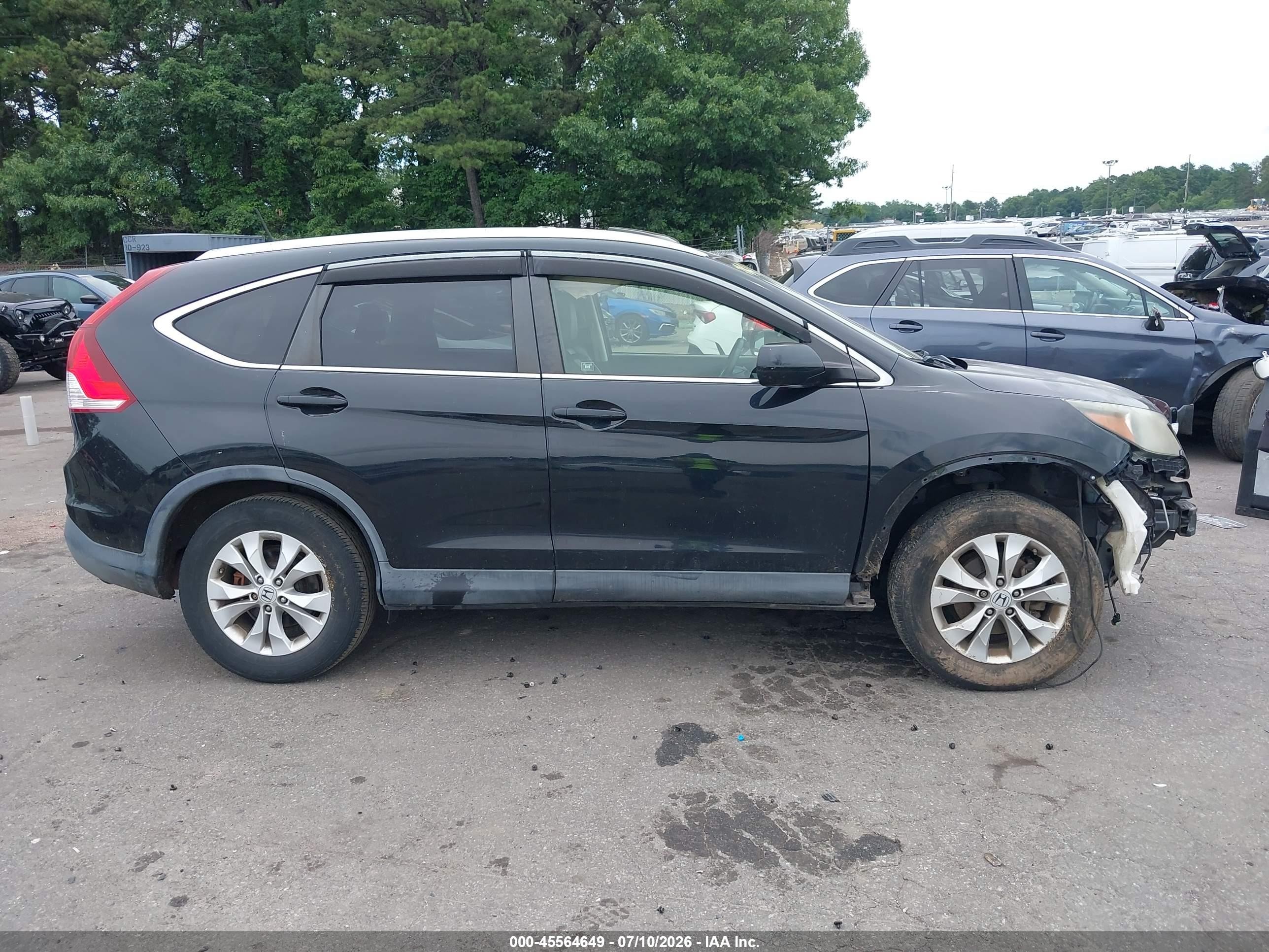 2012 Honda Cr-v Ex-l Black vin: JHLRM4H72CC023080