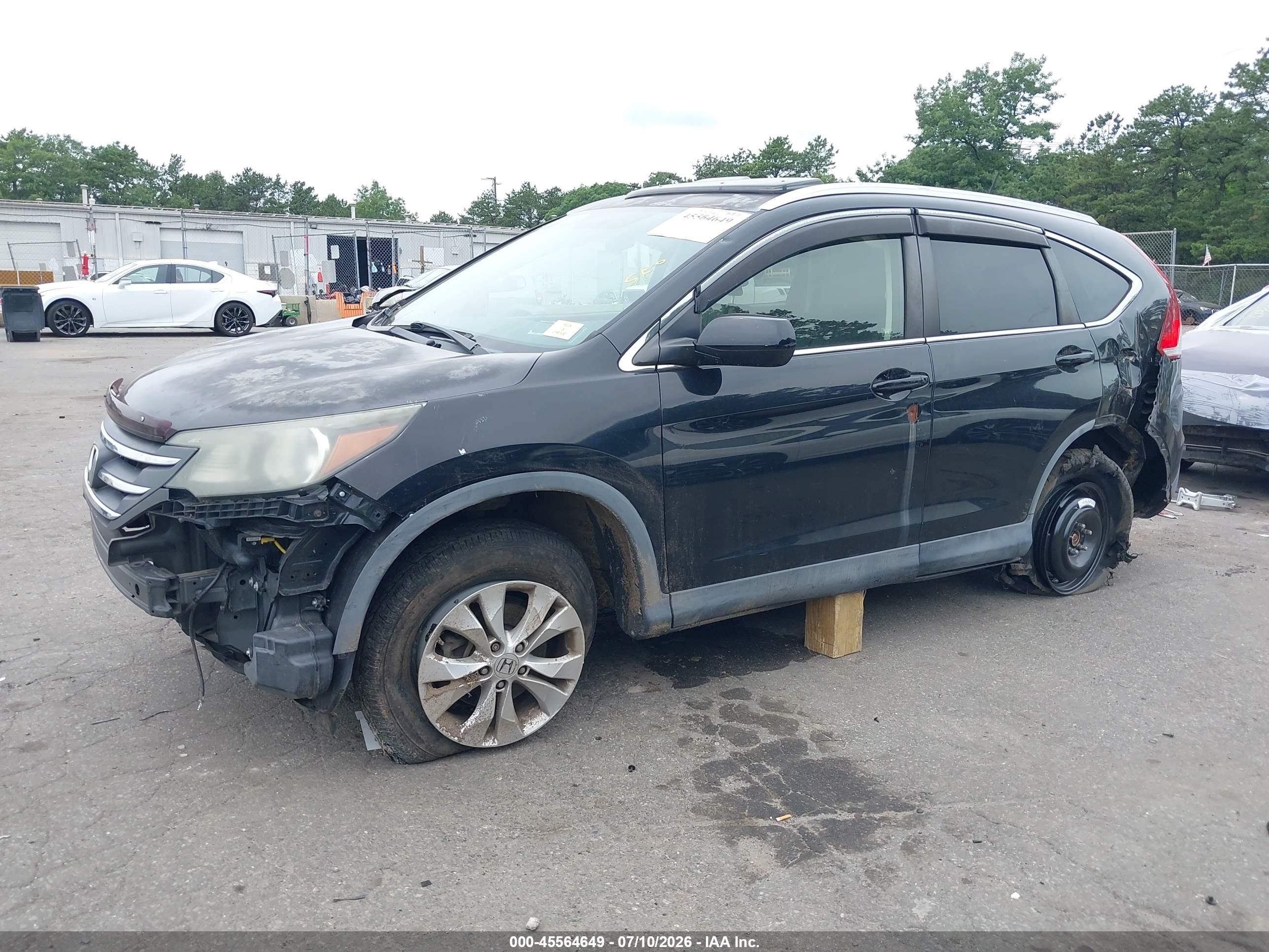 2012 Honda Cr-v Ex-l Black vin: JHLRM4H72CC023080