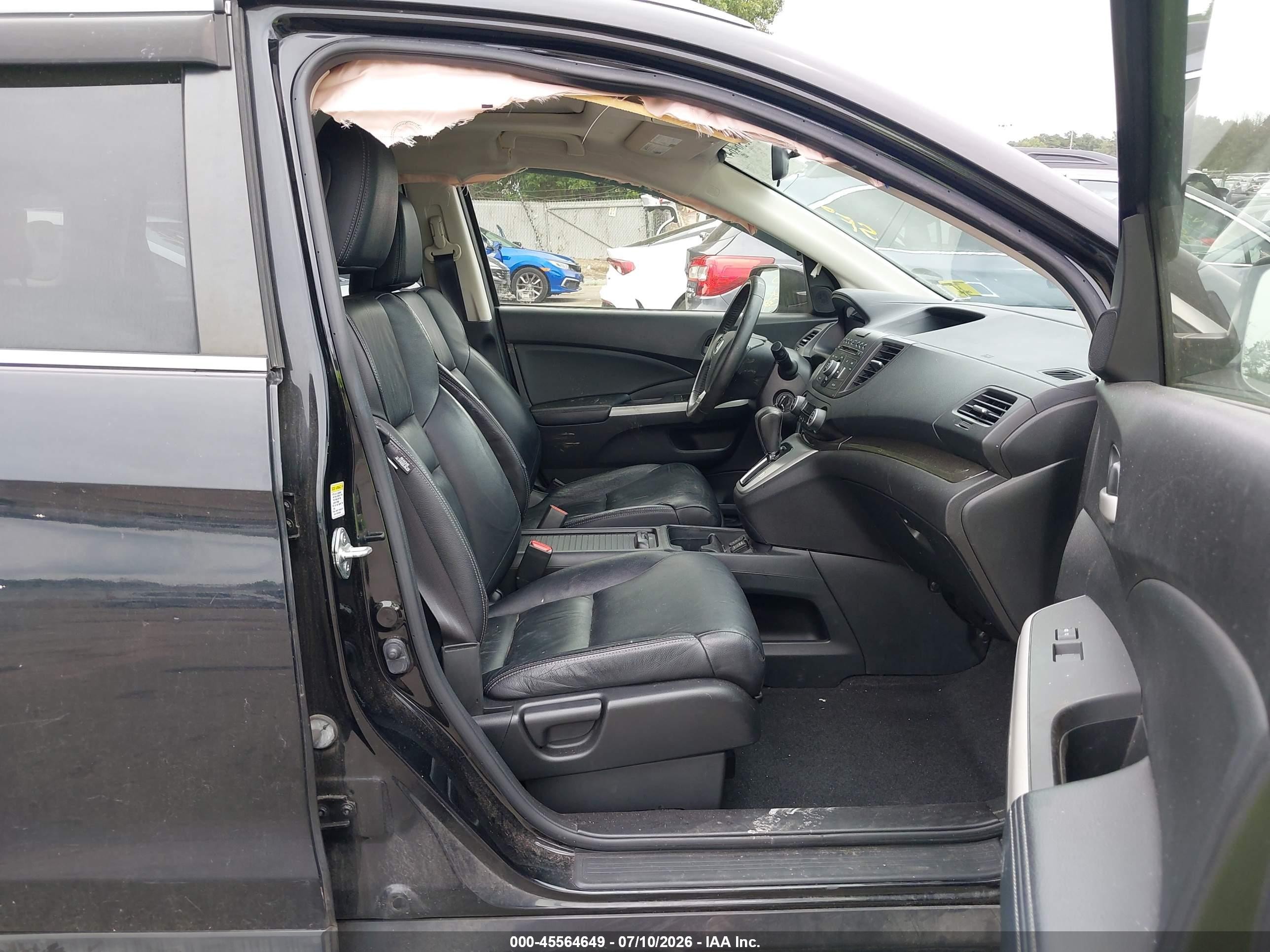 2012 Honda Cr-v Ex-l Black vin: JHLRM4H72CC023080