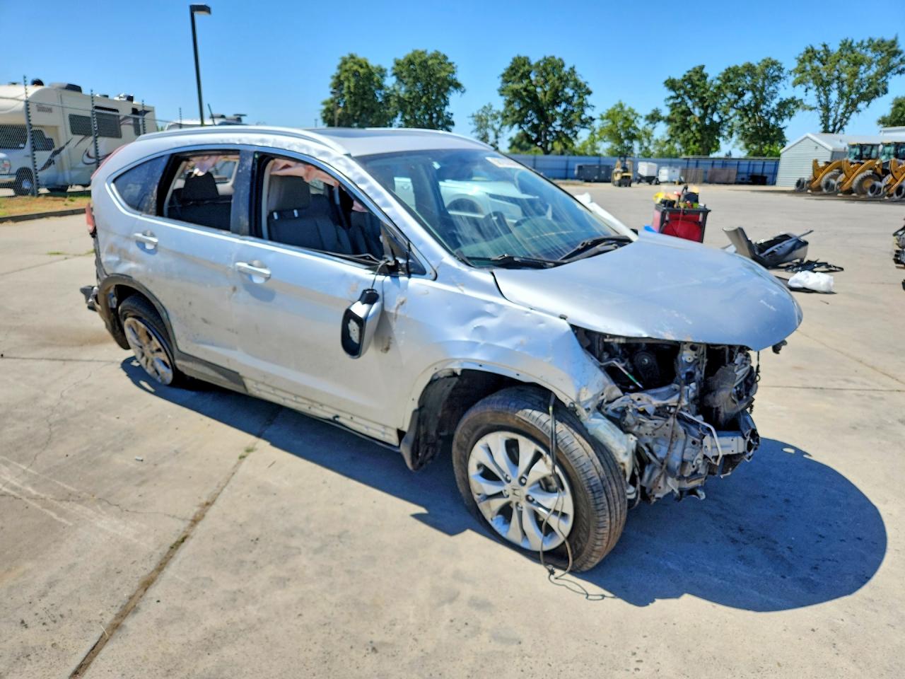 2012 Honda Cr-v Exl Silver vin: JHLRM4H72CC025962